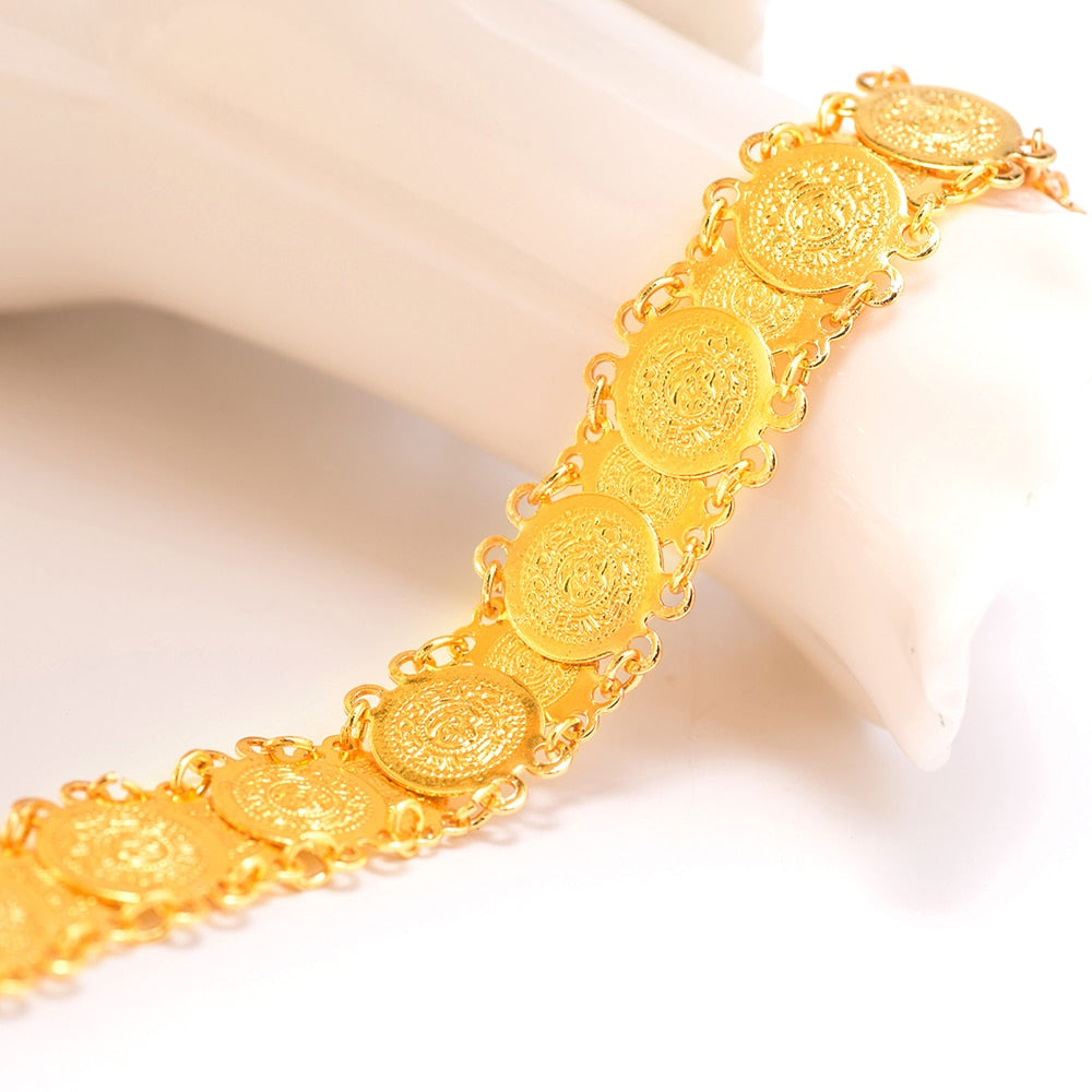 Traditional Gold Coin Bracelet