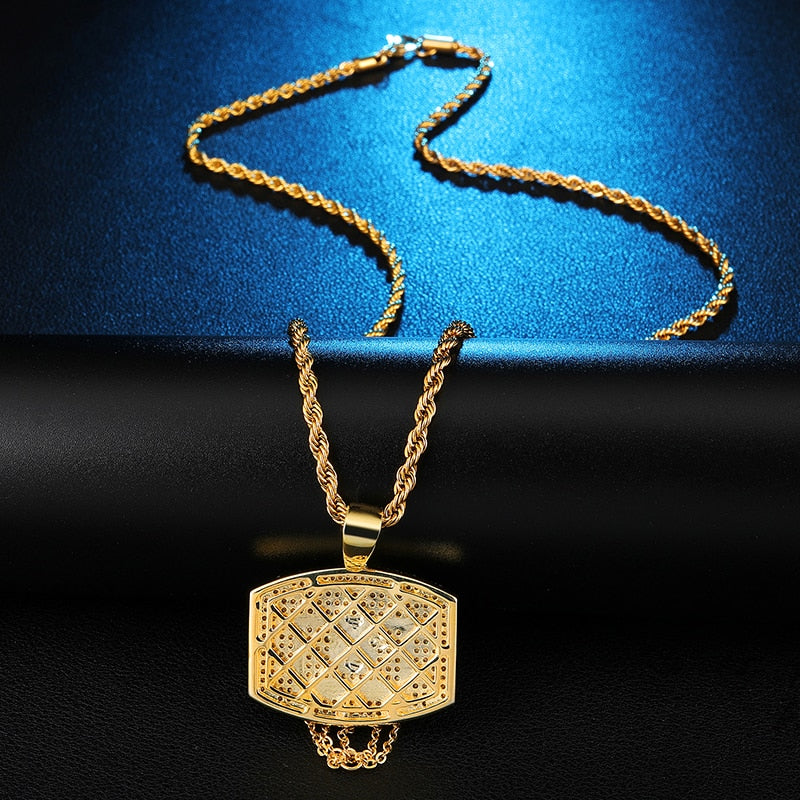 B-Ballin' Basketball Hoop Necklace