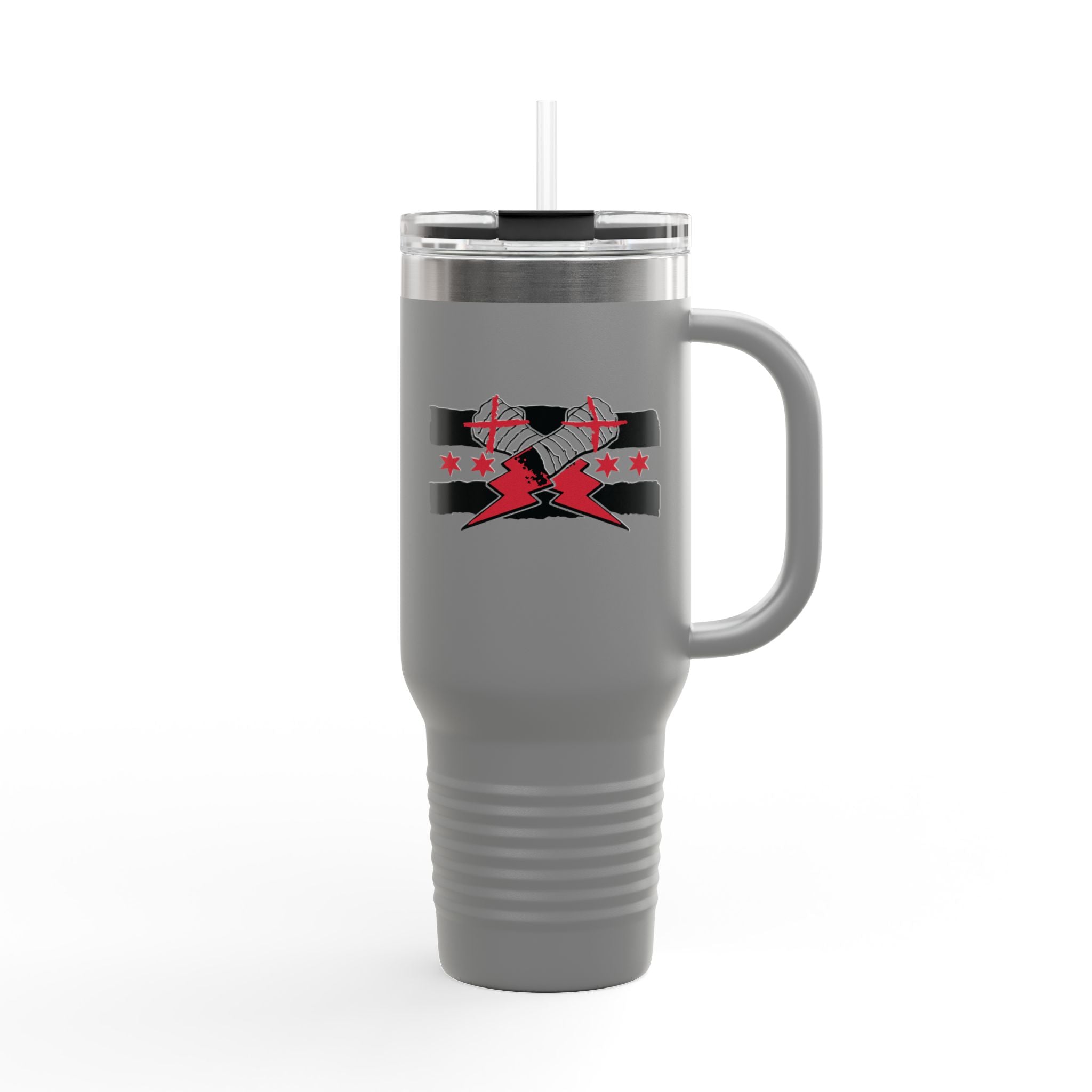 CM Punk Red-Black Graphic Design, Insulated Travel Mug, Gift for Her Gift for Him - 40oz, Gift for Her, Gift for Him