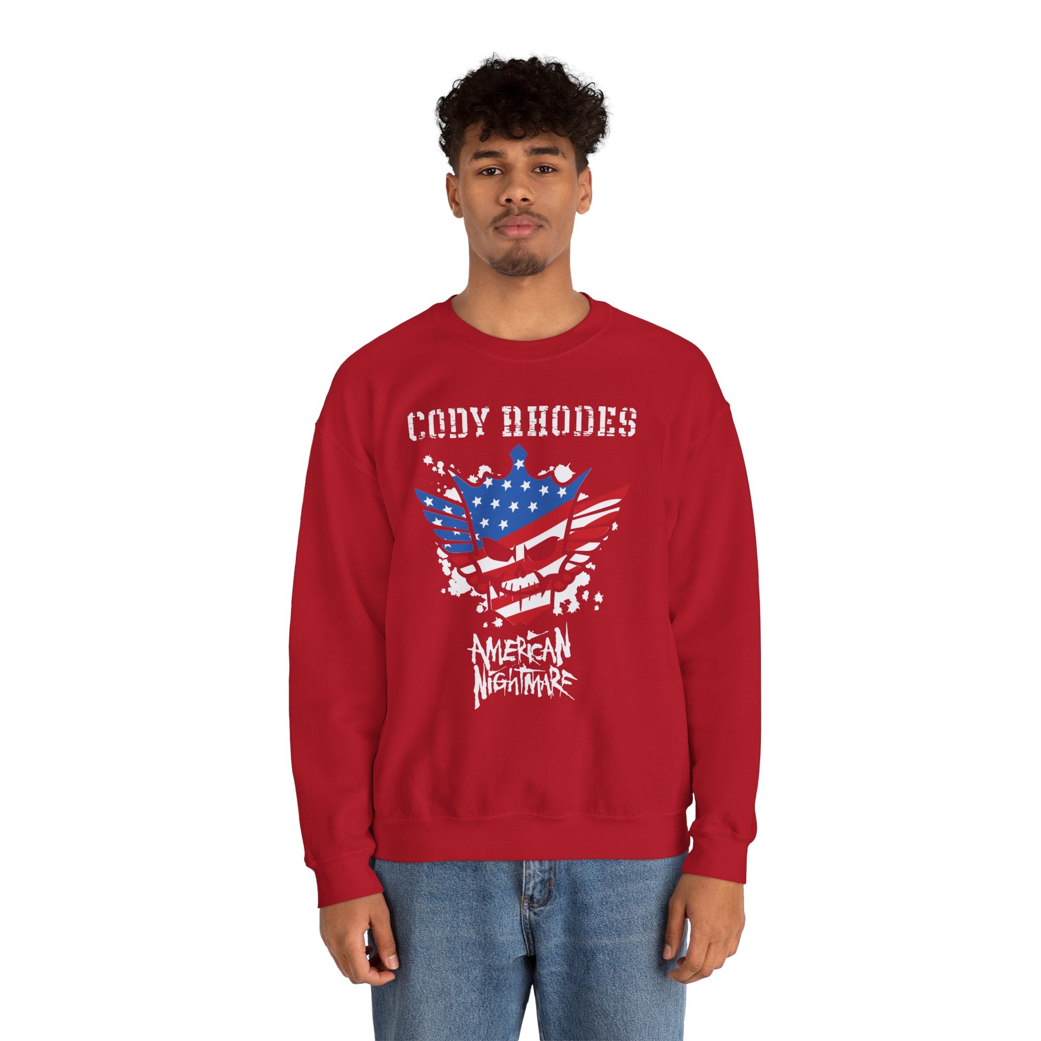 Cody Rhodes American Nightmare, Wrestling Fan Unisex Sweatshirt - Gift for Him or Her, Casual Outwear, Graphic Design, Heavy Blend Sweatshirt