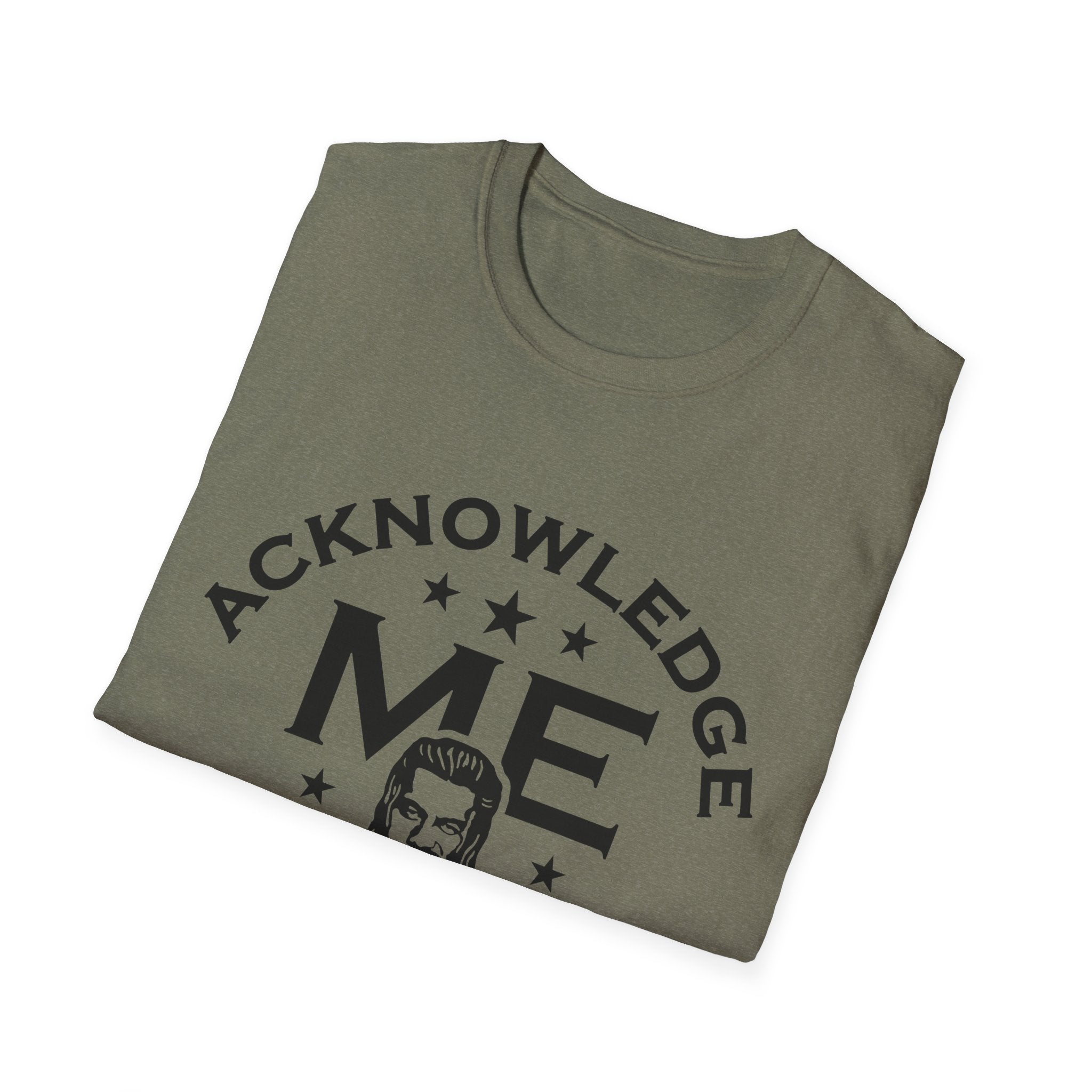 Roman Reigns Unisex Softstyle T-Shirt, Acknowledge Me Wrestling Fan Shirt, Gift, Wrestling Apparel, Roman Reigns Fan Tee
