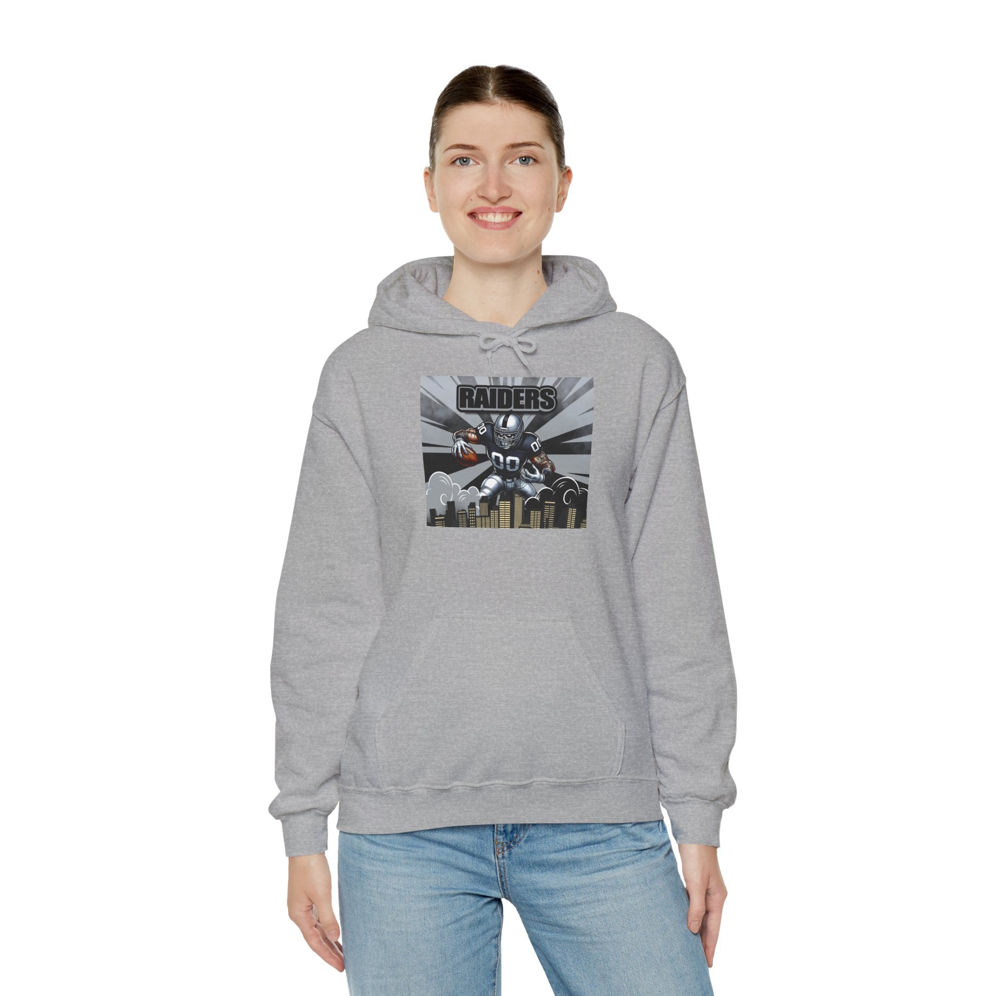 City Warrior Raiders Hoodie, Skyline Power Edition, Touchdown Raiders Hoodie, Unisex Hoodies, Raiders Football Fan Hoodie