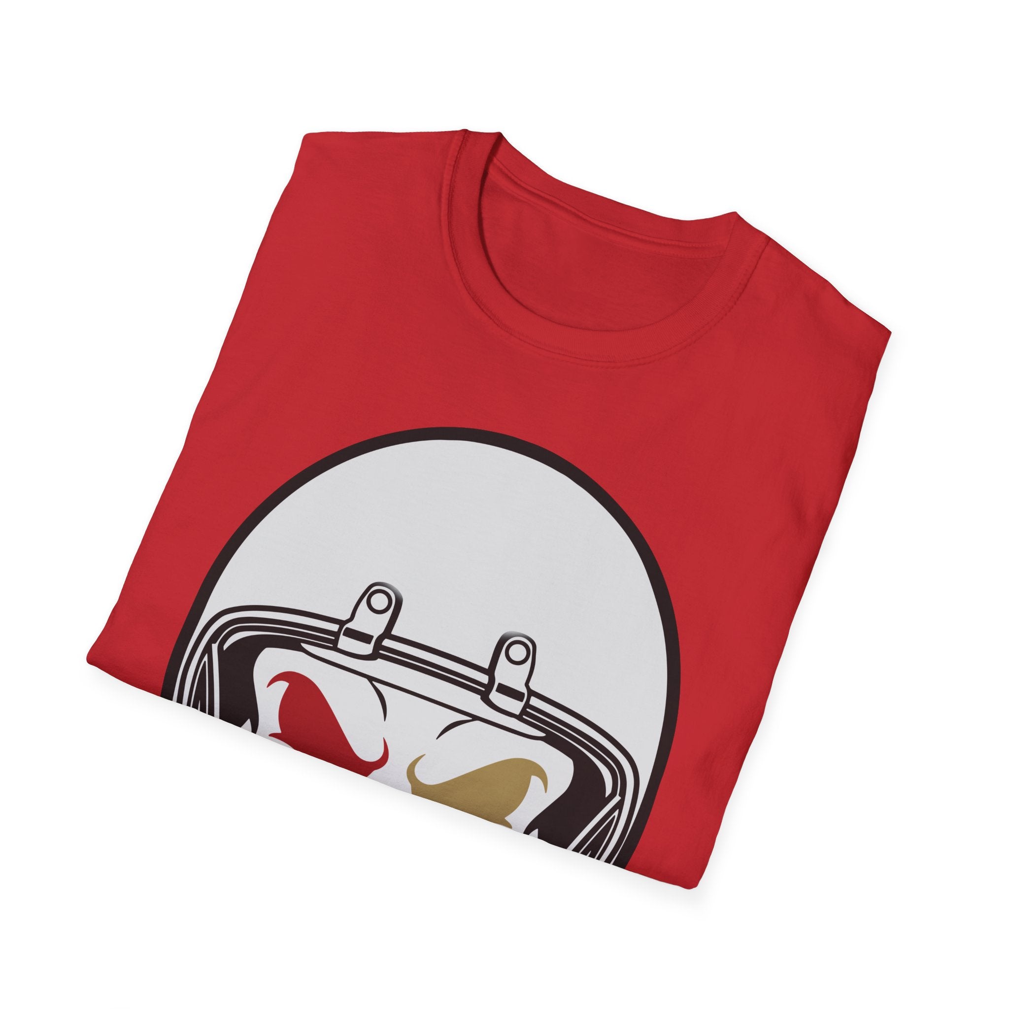 SF Football Skull Helmet T-Shirt - Unique Fan Apparel, Football Team Tee, Game Day Shirt, Sporty Top, Men's Women's Clothing