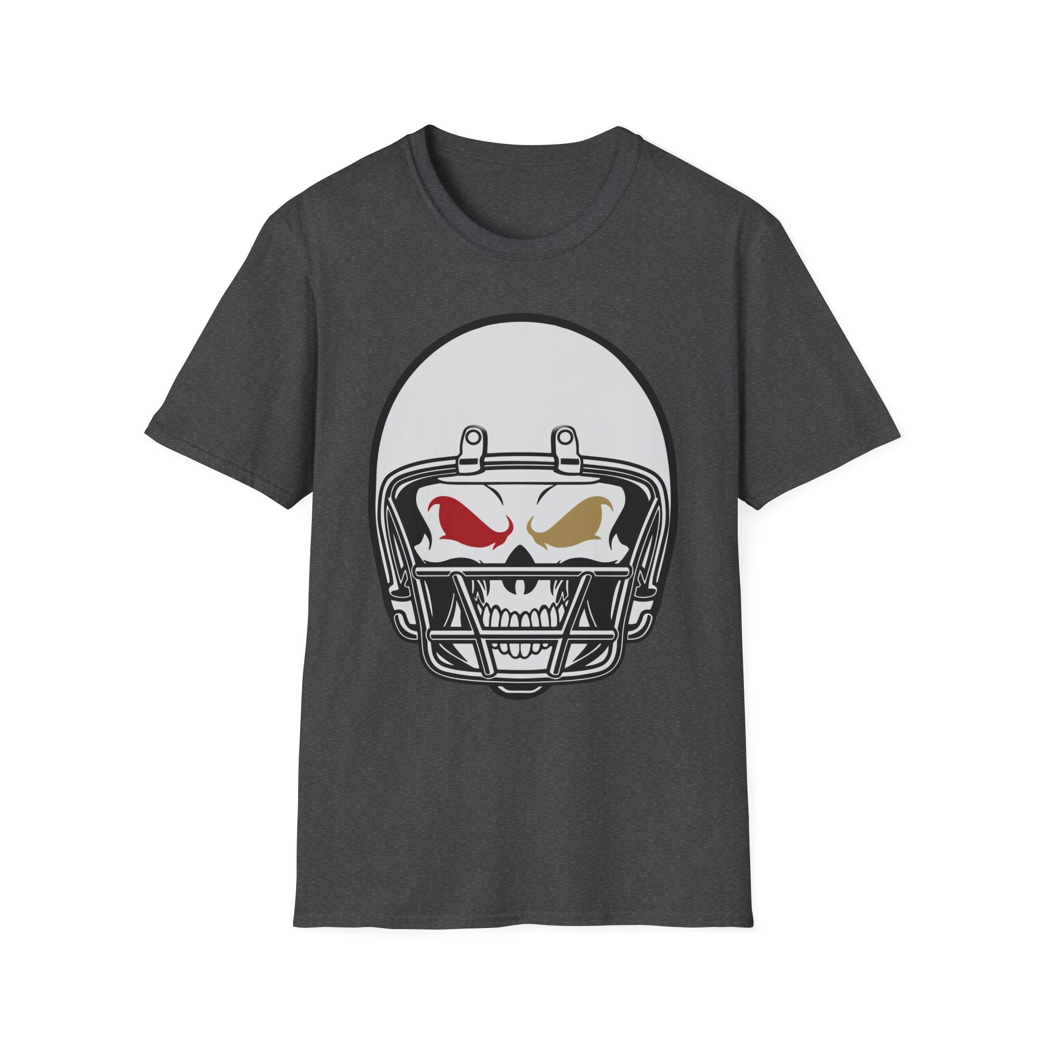 SF Football Skull Helmet T-Shirt - Unique Fan Apparel, Football Team Tee, Game Day Shirt, Sporty Top, Men's Women's Clothing