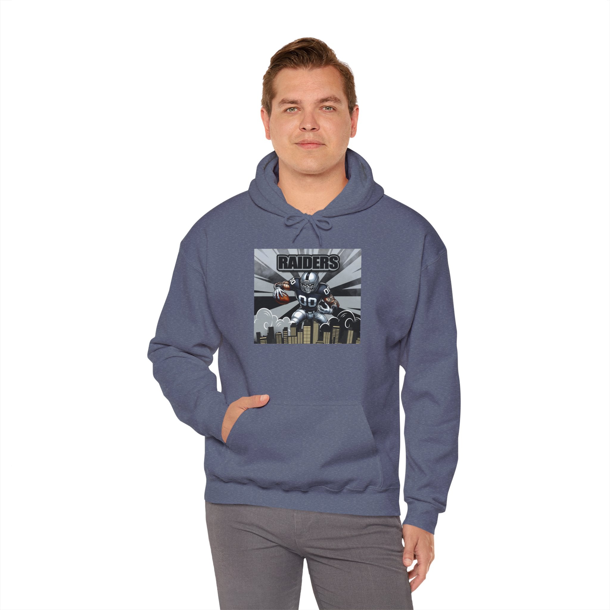City Warrior Raiders Hoodie, Skyline Power Edition, Touchdown Raiders Hoodie, Unisex Hoodies, Raiders Football Fan Hoodie