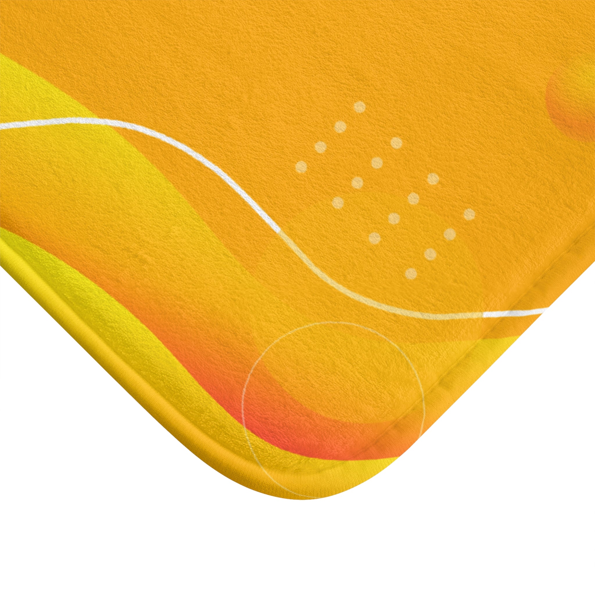 Yellow Memory Foam Microfiber Bath Mat - Extra Soft Non-Slip Plush Rug, Machine Washable, Bathroom Floor, Tub & Shower