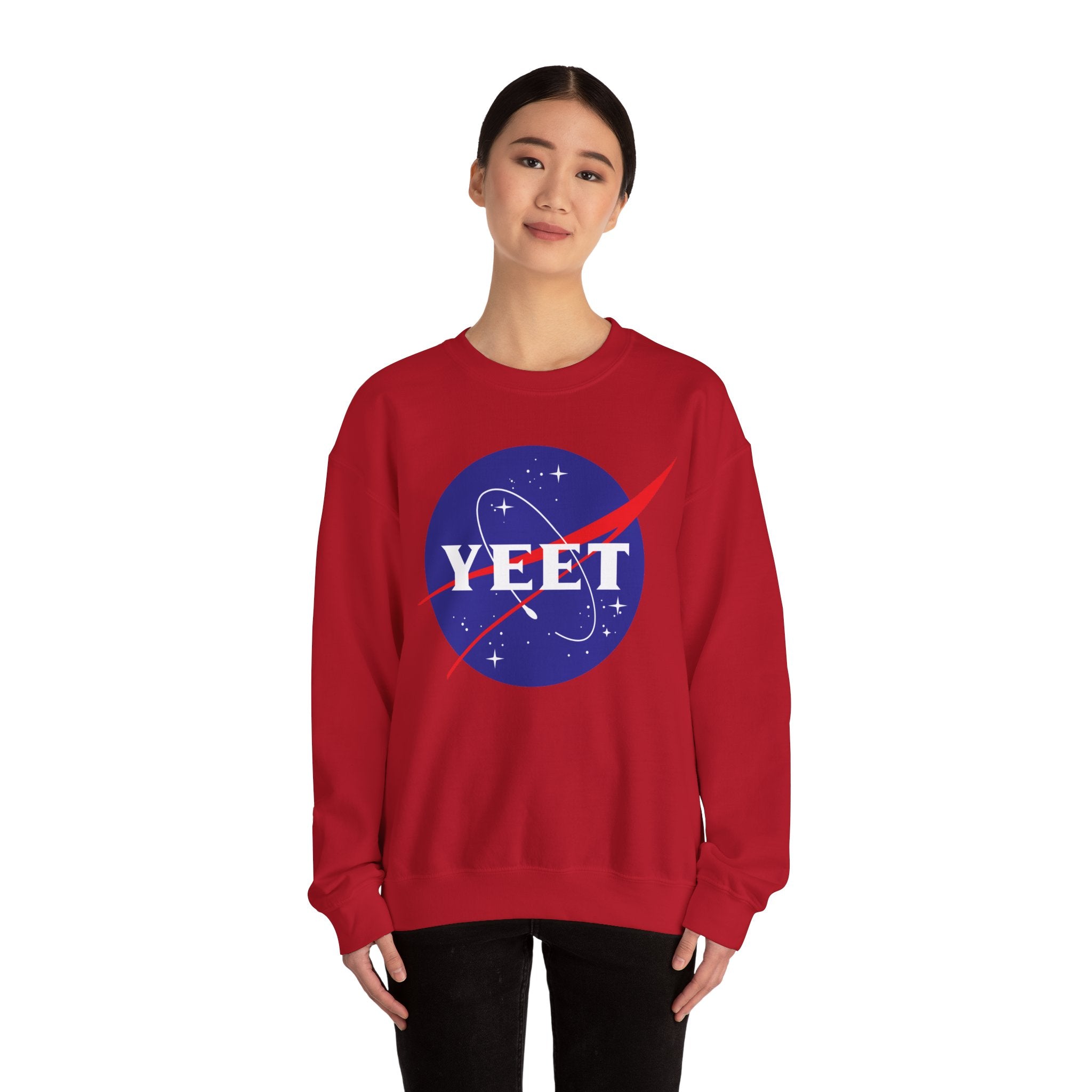 Yeet Nasa Sweatshirt Design, Sports Sweatshirt, Wrestling Fan Unisex Sweatshirt - Gift for Him or Her, Casual Outwear, Heavy Blend Crewneck Sweatshirt