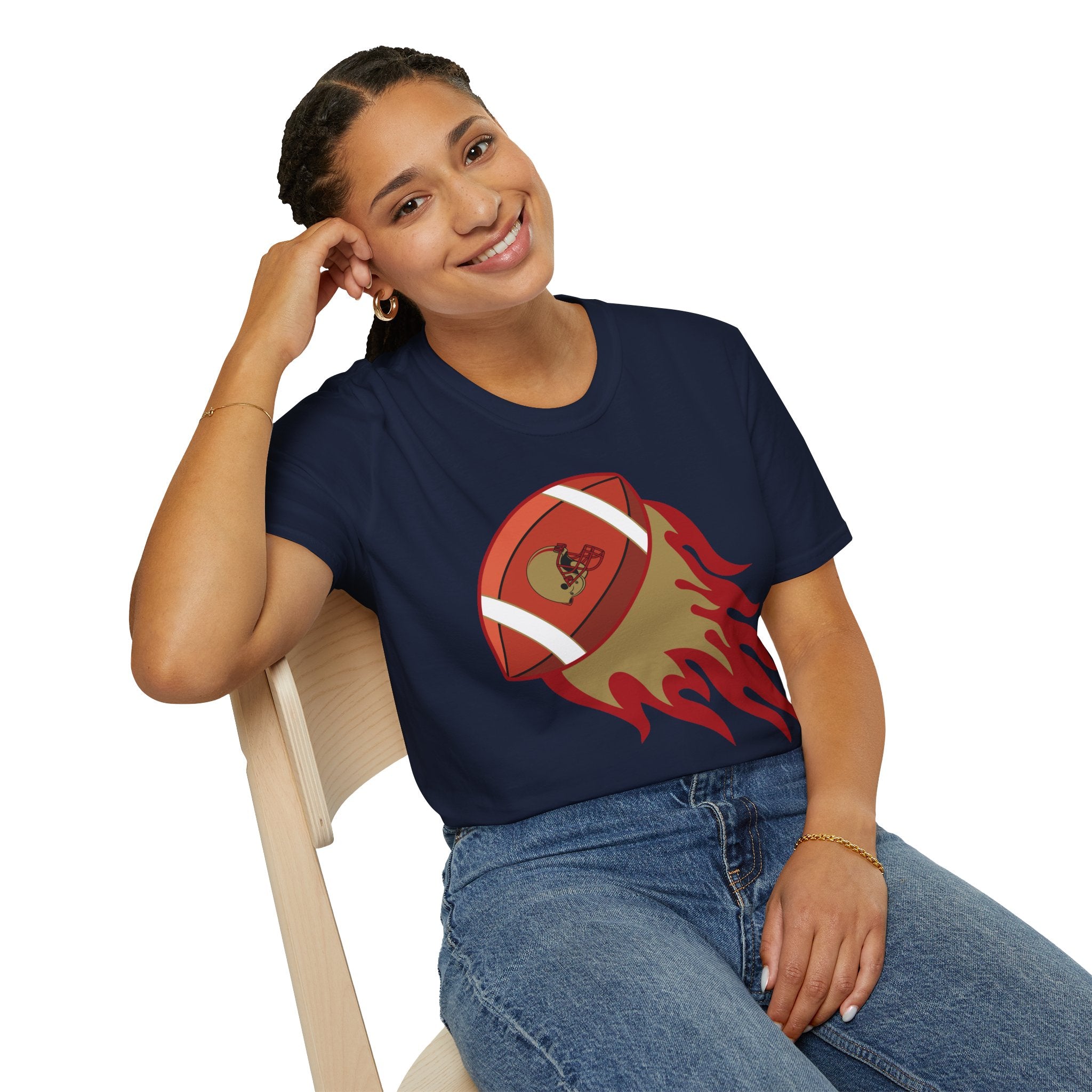 SF Football on Flare , San Francisco Shirt, Unique Fan Apparel, Football Team Game Day Shirt, Sporty Men's Women's Clothing