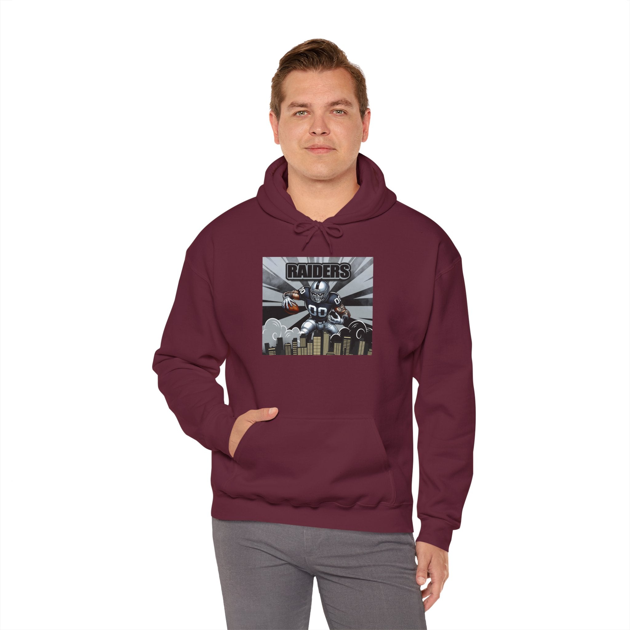 City Warrior Raiders Hoodie, Skyline Power Edition, Touchdown Raiders Hoodie, Unisex Hoodies, Raiders Football Fan Hoodie