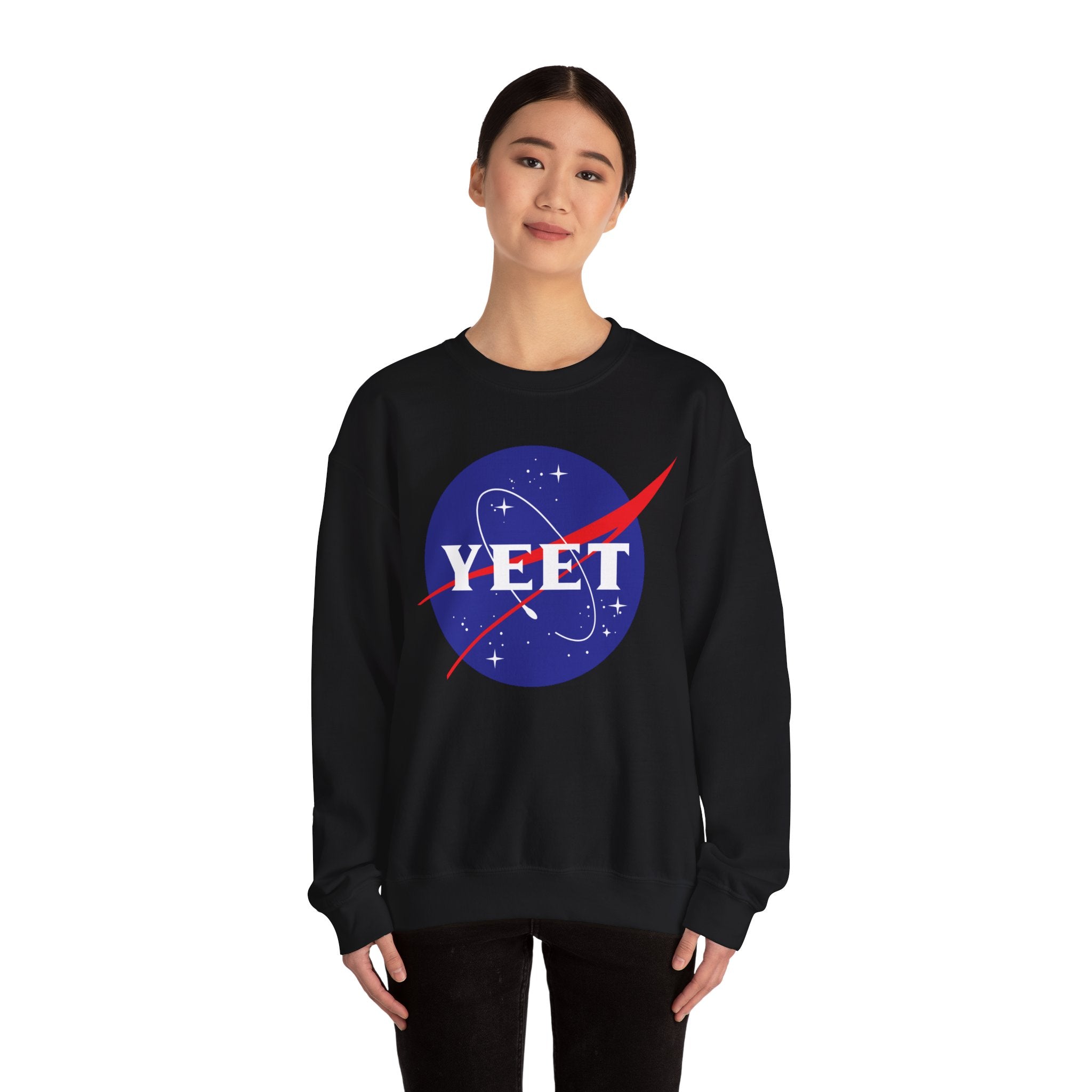 Yeet Nasa Sweatshirt Design, Sports Sweatshirt, Wrestling Fan Unisex Sweatshirt - Gift for Him or Her, Casual Outwear, Heavy Blend Crewneck Sweatshirt