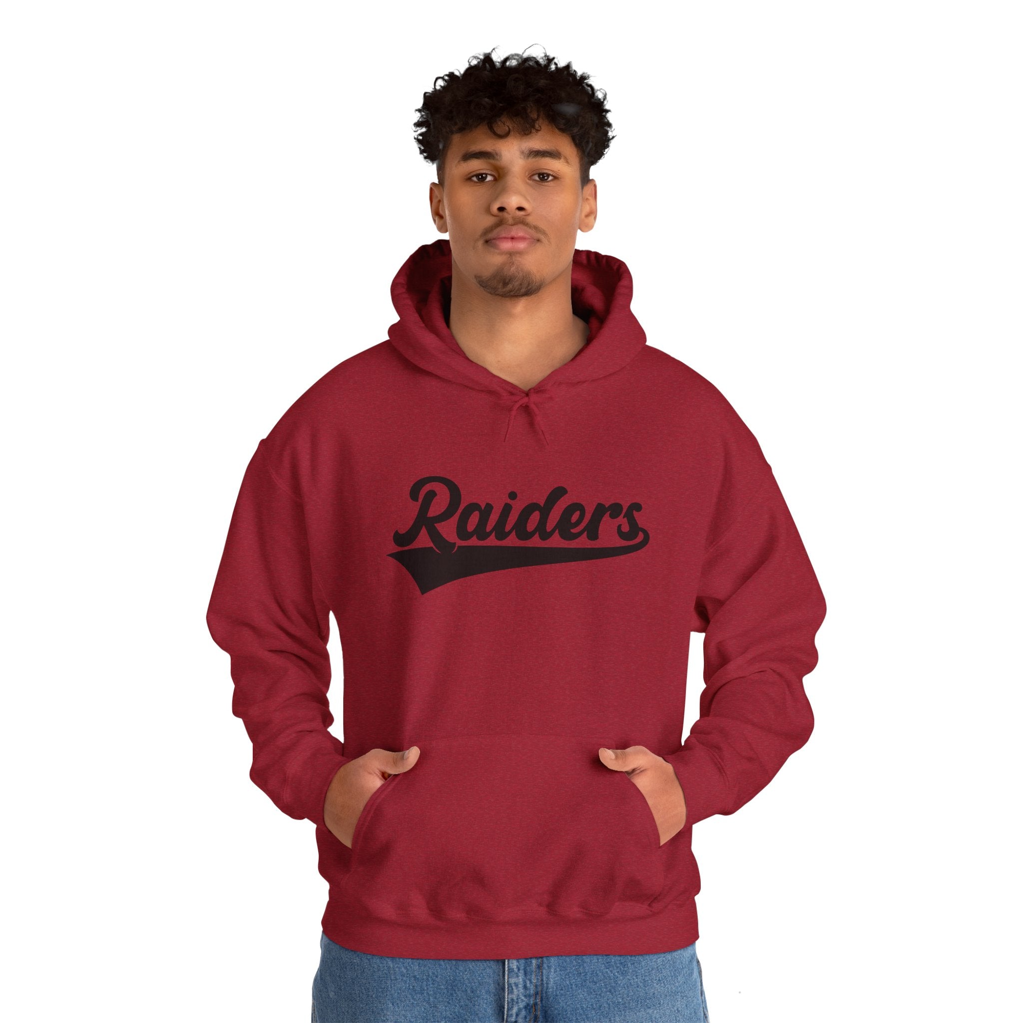 Pure Black Raiders Hoodie - Legendary Fanwear, Football Raiders Hoodie, Bold and Dominant, Ultimate Game-Day Gear, Football