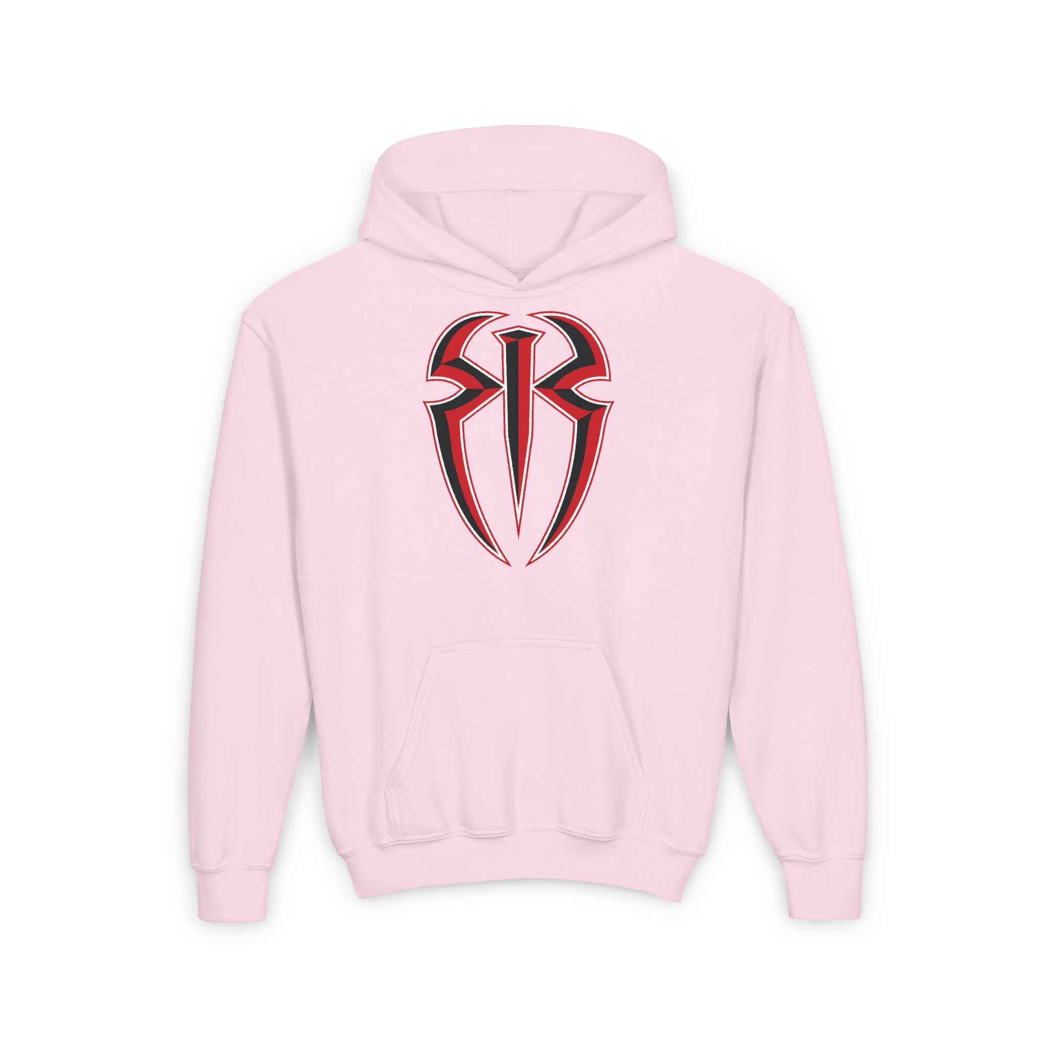 Roman Reigns Black Red Shirt Design, Sports Fan Kids Hoodies - Youth Heavy Blend Hooded Sweatshirt, Unisex, Gift for Her-Him, Casual Outwear