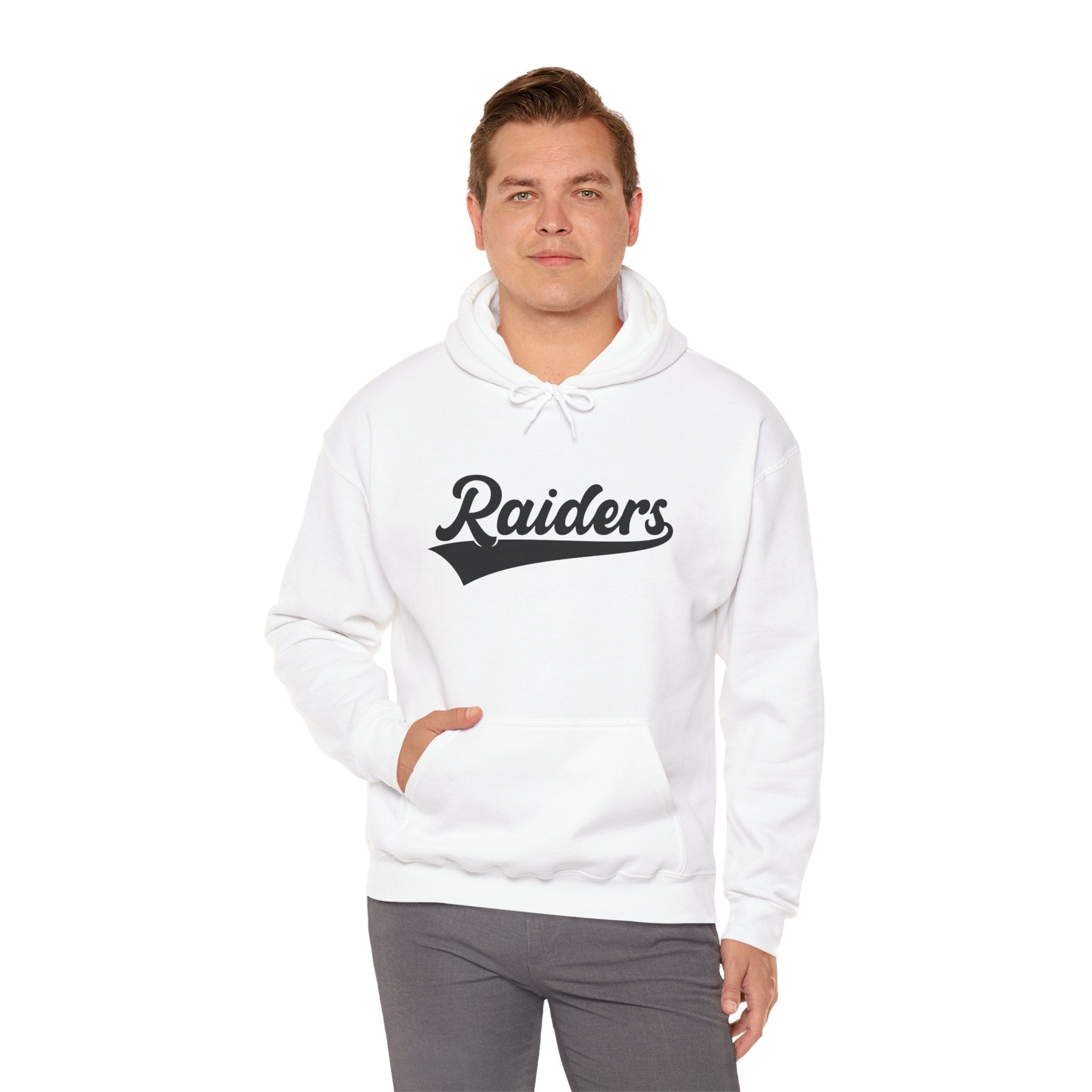 Pure Black Raiders Hoodie - Legendary Fanwear, Football Raiders Hoodie, Bold and Dominant, Ultimate Game-Day Gear, Football