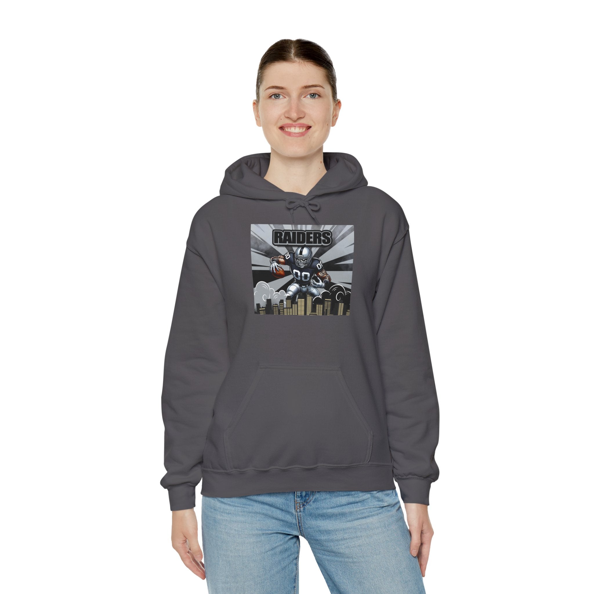 City Warrior Raiders Hoodie, Skyline Power Edition, Touchdown Raiders Hoodie, Unisex Hoodies, Raiders Football Fan Hoodie