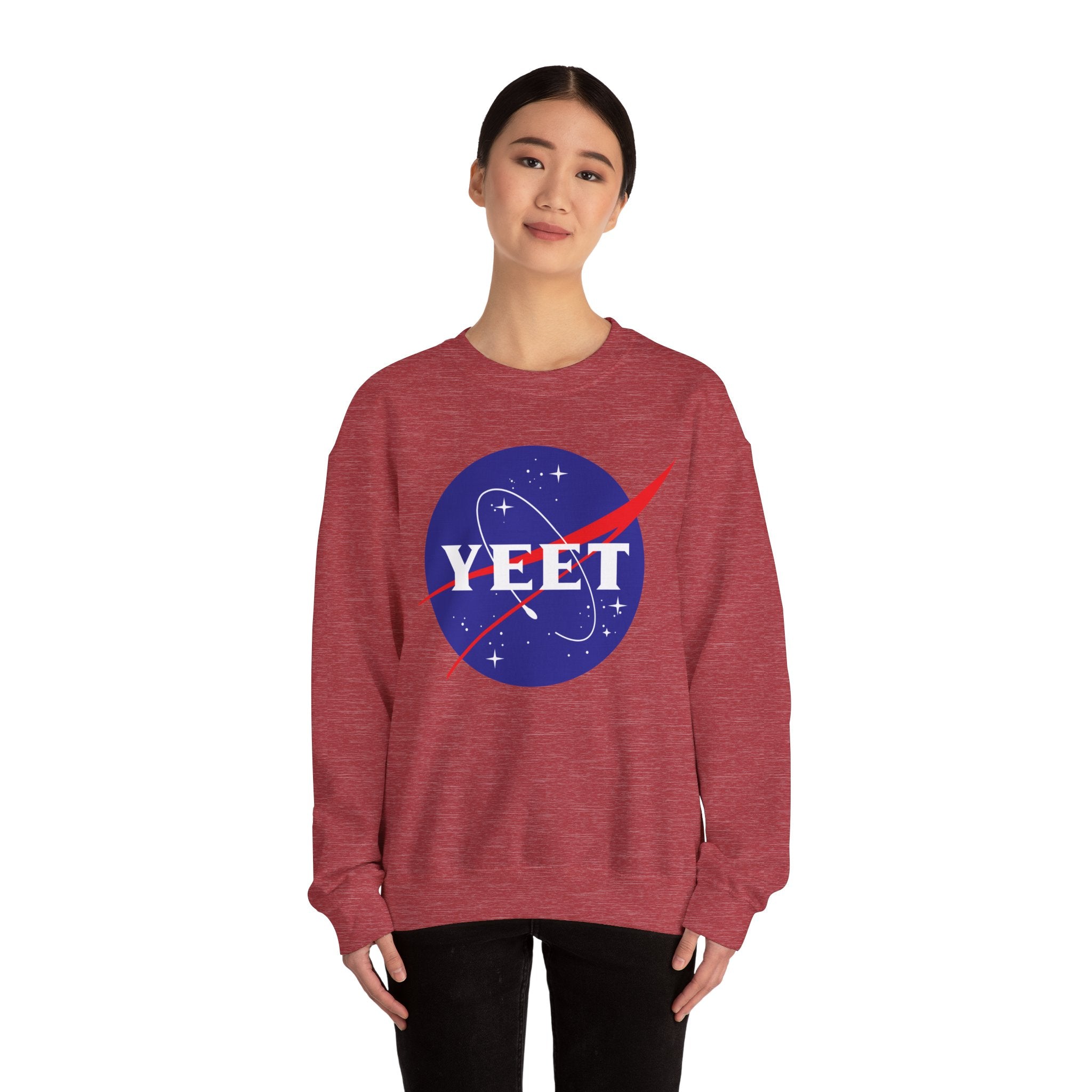 Yeet Nasa Sweatshirt Design, Sports Sweatshirt, Wrestling Fan Unisex Sweatshirt - Gift for Him or Her, Casual Outwear, Heavy Blend Crewneck Sweatshirt
