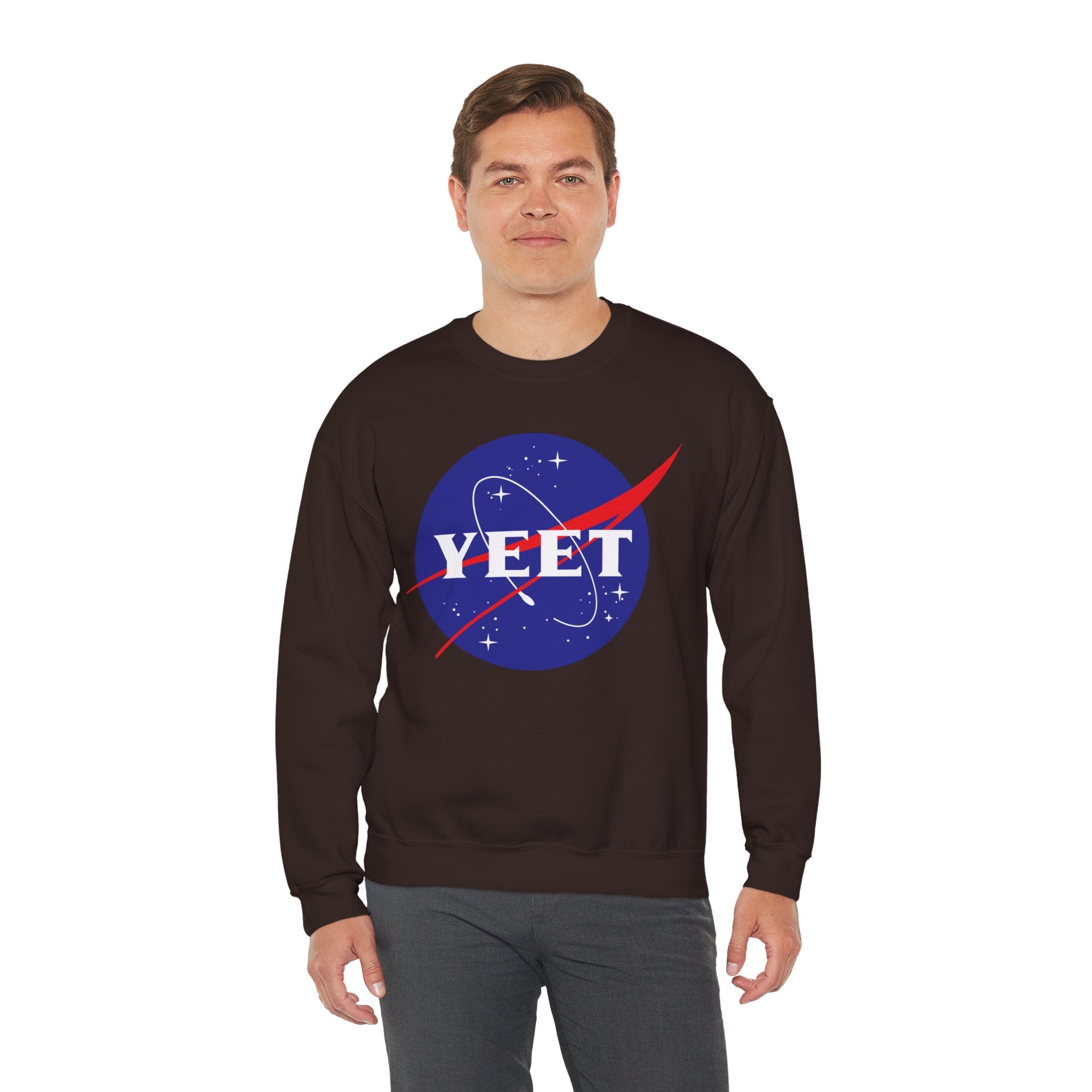 Yeet Nasa Sweatshirt Design, Sports Sweatshirt, Wrestling Fan Unisex Sweatshirt - Gift for Him or Her, Casual Outwear, Heavy Blend Crewneck Sweatshirt