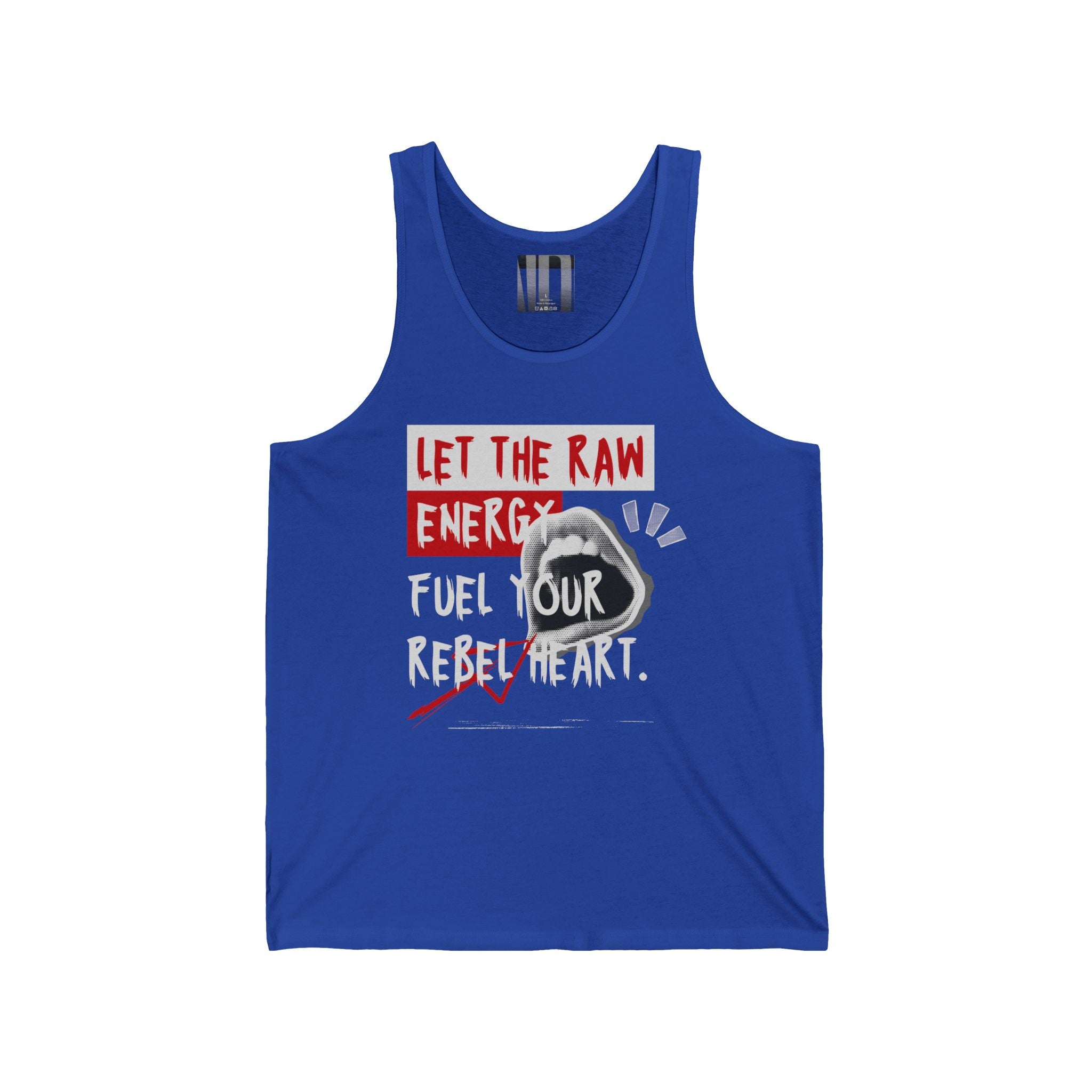 Let The Raw Energy Fuel Your Rebel Heart, Gym Dudes Tank Top, Workout Sleeveless Shirt, Fitness Muscle Tee, Athletic Unisex Jersey Tank, Bodybuilding Tank, Exercise Vest
