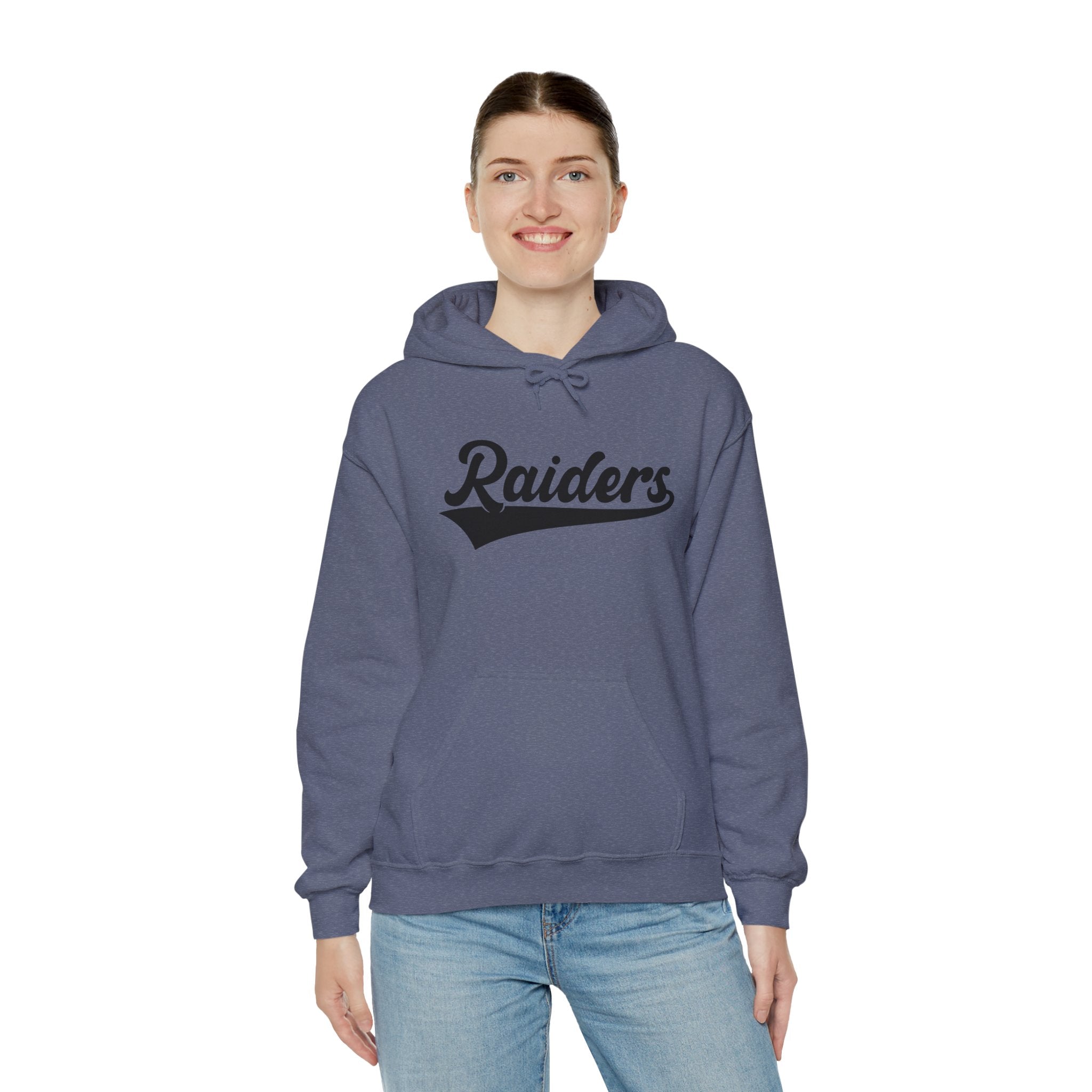 Pure Black Raiders Hoodie - Legendary Fanwear, Football Raiders Hoodie, Bold and Dominant, Ultimate Game-Day Gear, Football