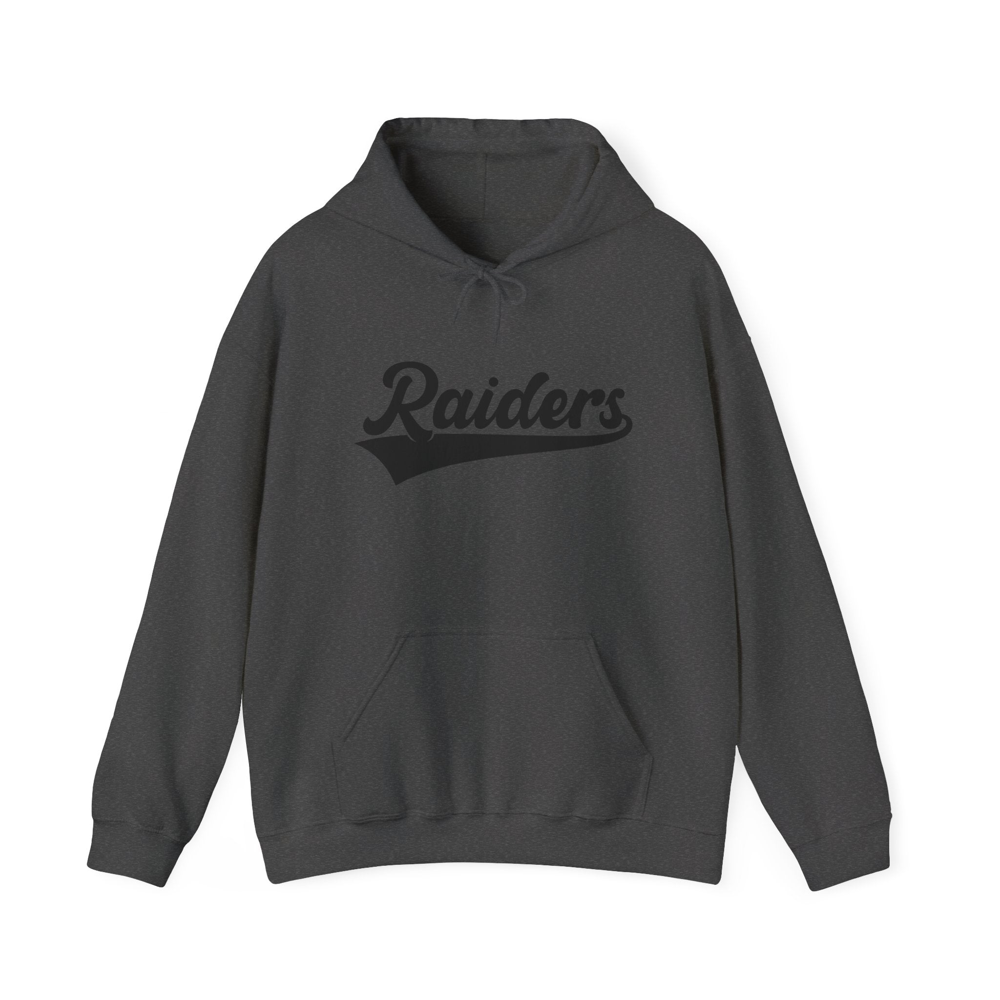 Pure Black Raiders Hoodie - Legendary Fanwear, Football Raiders Hoodie, Bold and Dominant, Ultimate Game-Day Gear, Football