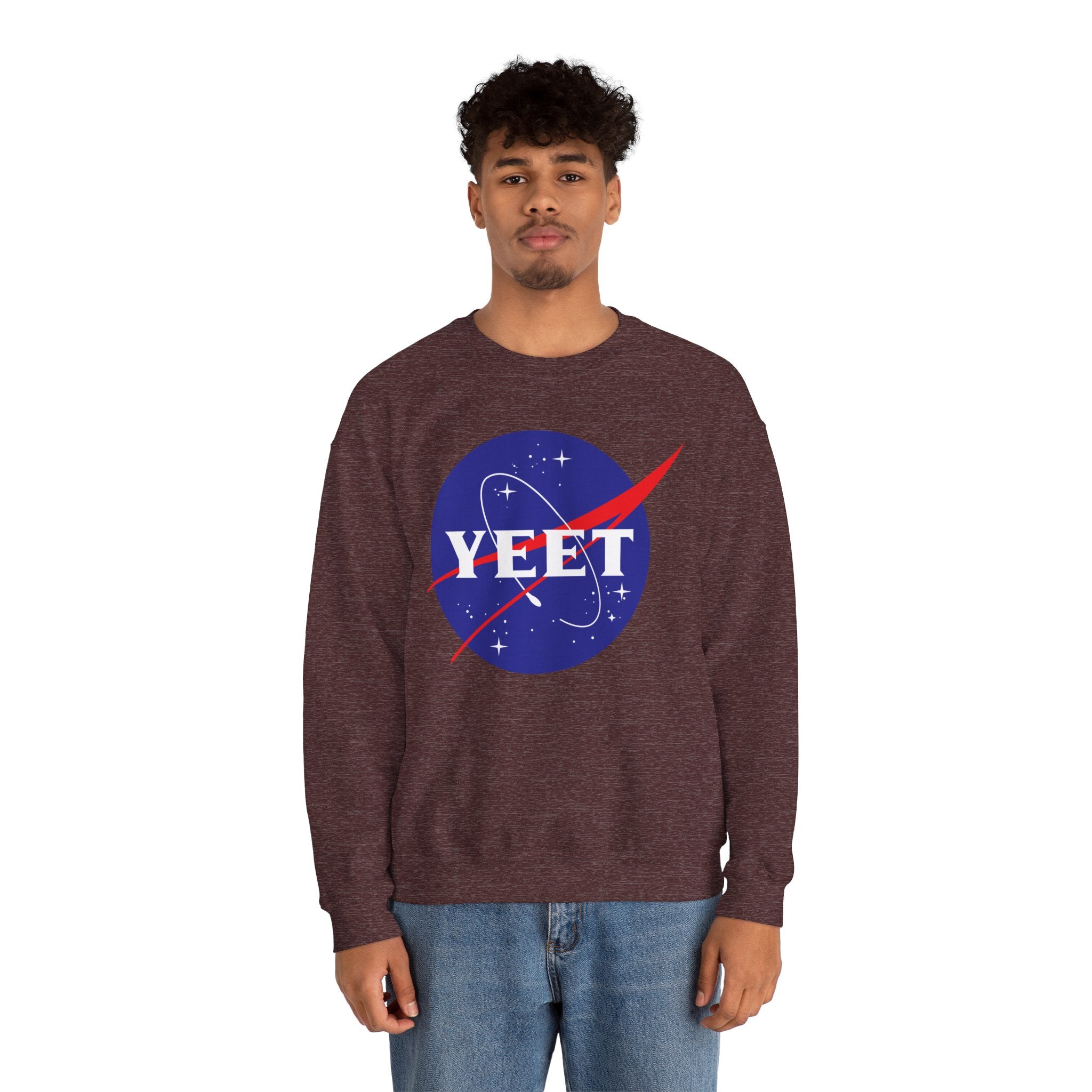 Yeet Nasa Sweatshirt Design, Sports Sweatshirt, Wrestling Fan Unisex Sweatshirt - Gift for Him or Her, Casual Outwear, Heavy Blend Crewneck Sweatshirt