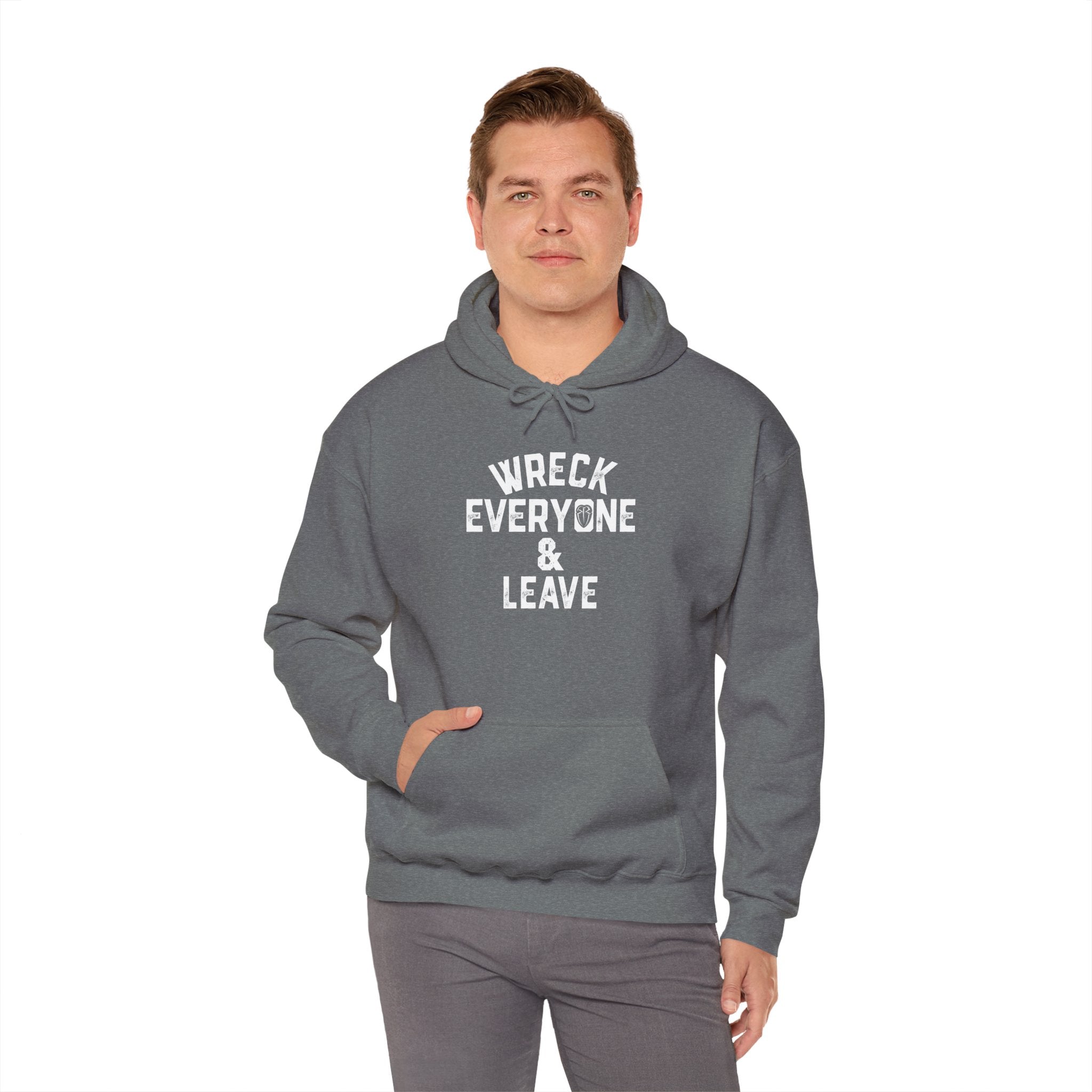Wreck Everyone and Leave Royal Reigns Hoodies, Pro Wrestling Apparel, Heavy Blend Hoodie, Sports Fan Gift, Graphic Pullover