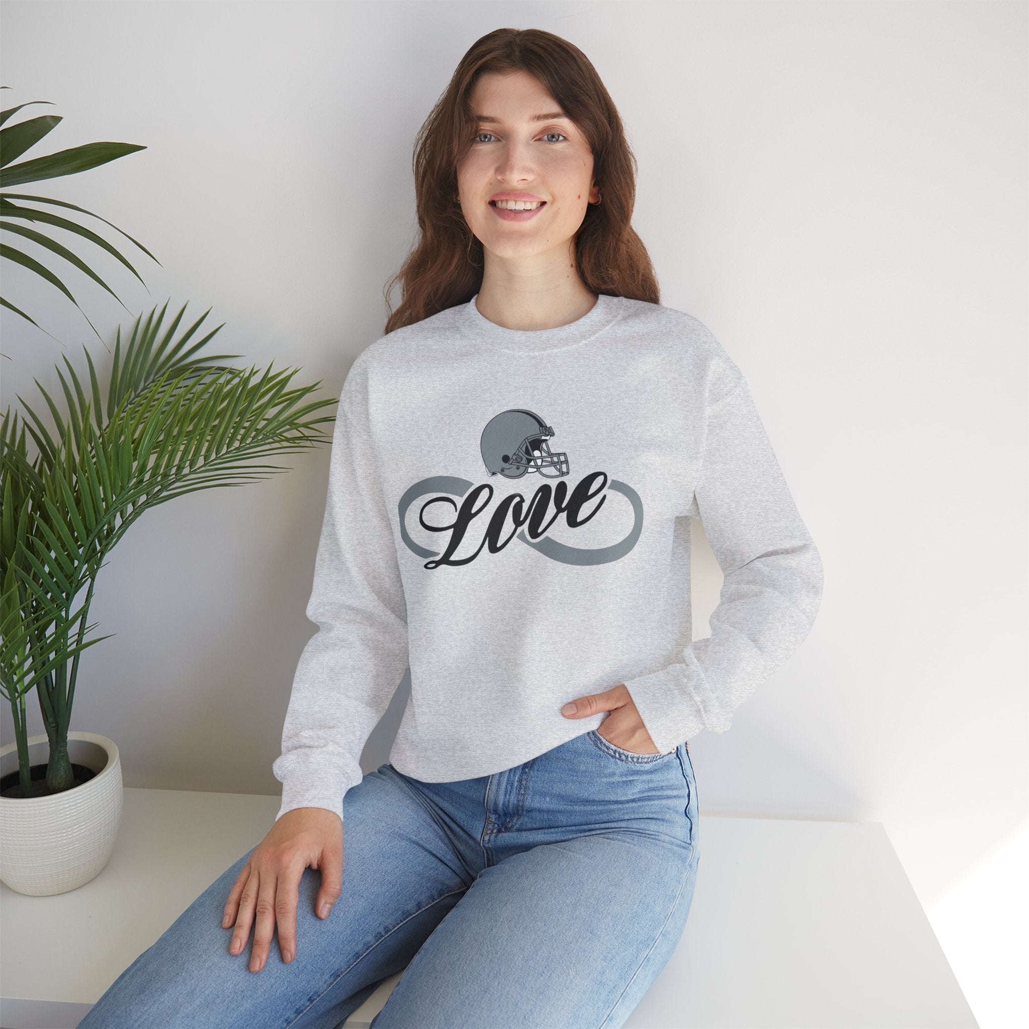Love for Raiders Football Fan Sweatshirt, Unisex Sweatshirt, Football Fan Sweatshirt, Casual Sweatshirt, Summer Fit Sweatshirt