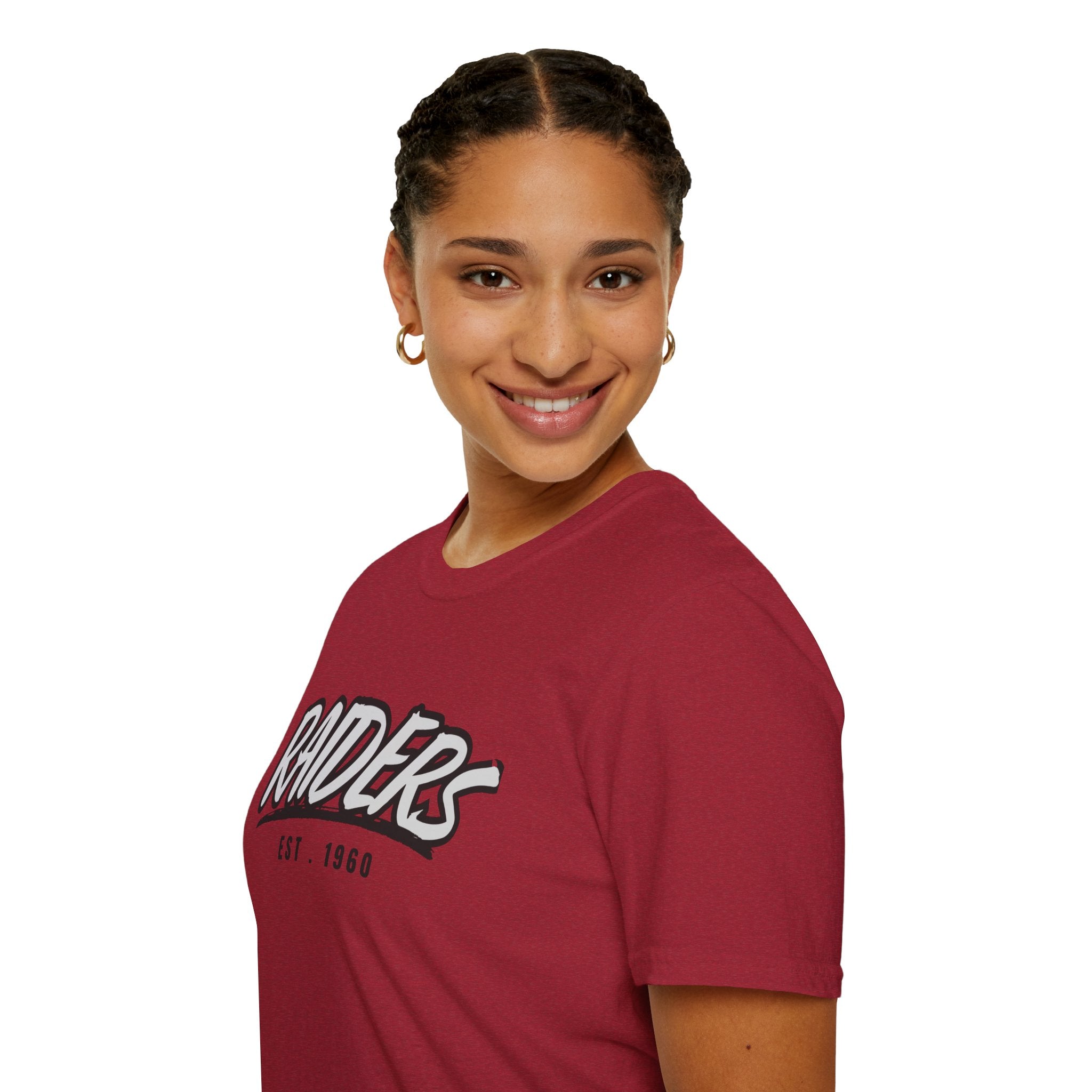 Football Shirt Unisex Softstyle T-Shirt, Football Fan Tee, Team Raiders Football Gift, Sports Fan Apparel, Game Day Shirt