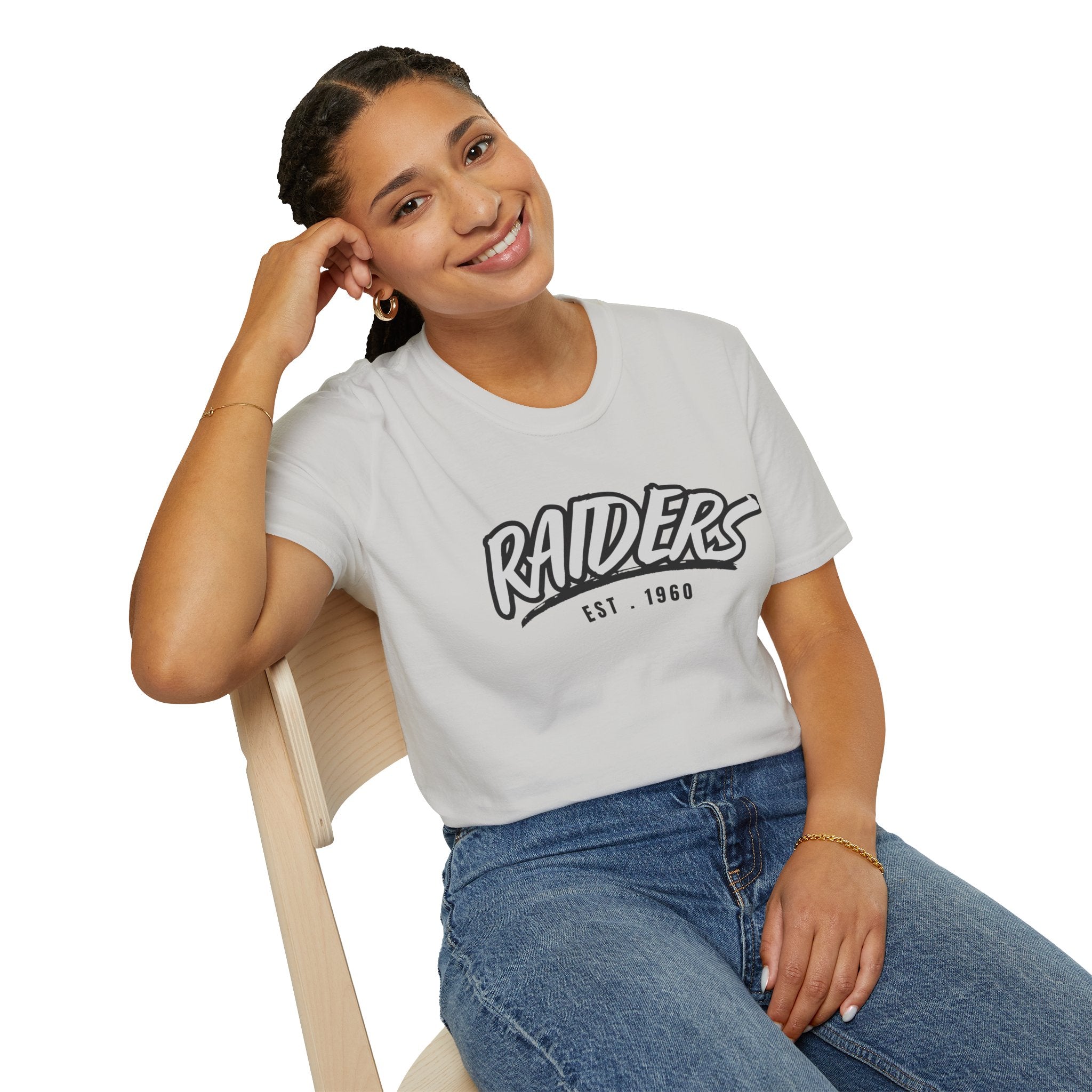 Football Shirt Unisex Softstyle T-Shirt, Football Fan Tee, Team Raiders Football Gift, Sports Fan Apparel, Game Day Shirt