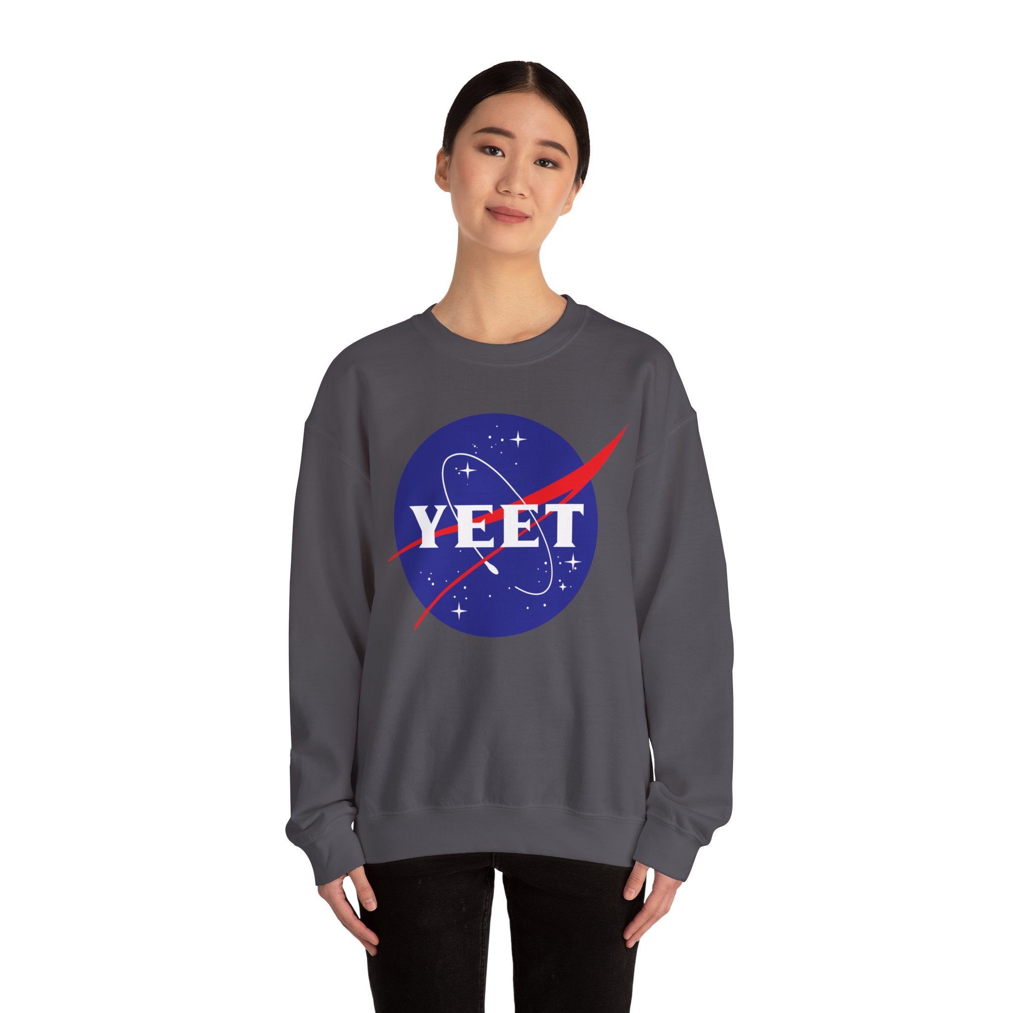 Yeet Nasa Sweatshirt Design, Sports Sweatshirt, Wrestling Fan Unisex Sweatshirt - Gift for Him or Her, Casual Outwear, Heavy Blend Crewneck Sweatshirt