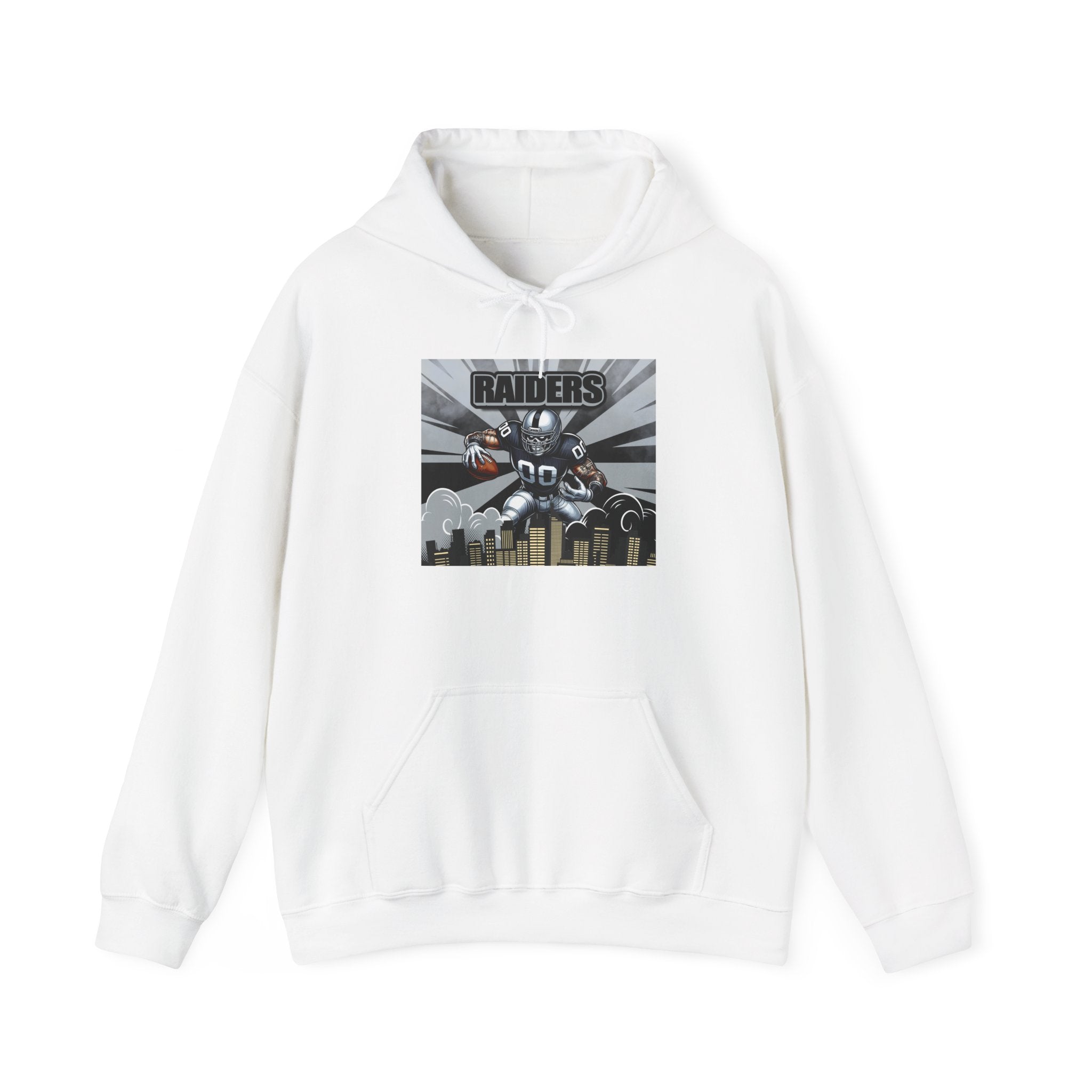 City Warrior Raiders Hoodie, Skyline Power Edition, Touchdown Raiders Hoodie, Unisex Hoodies, Raiders Football Fan Hoodie