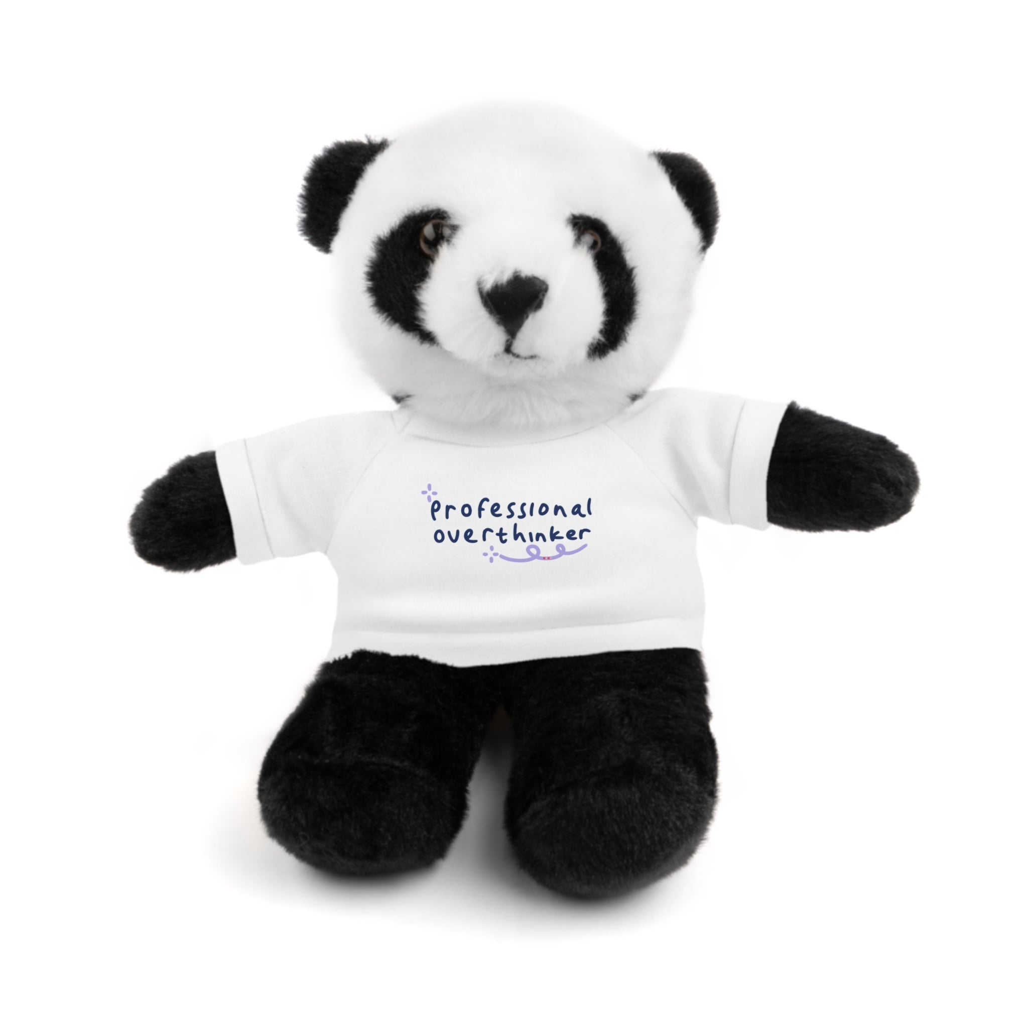 Bunny Plushy, Funny Professional Overthinker, Stuffed Animals Shirt Printed, Suitable for Soft Valentine's Day Gift