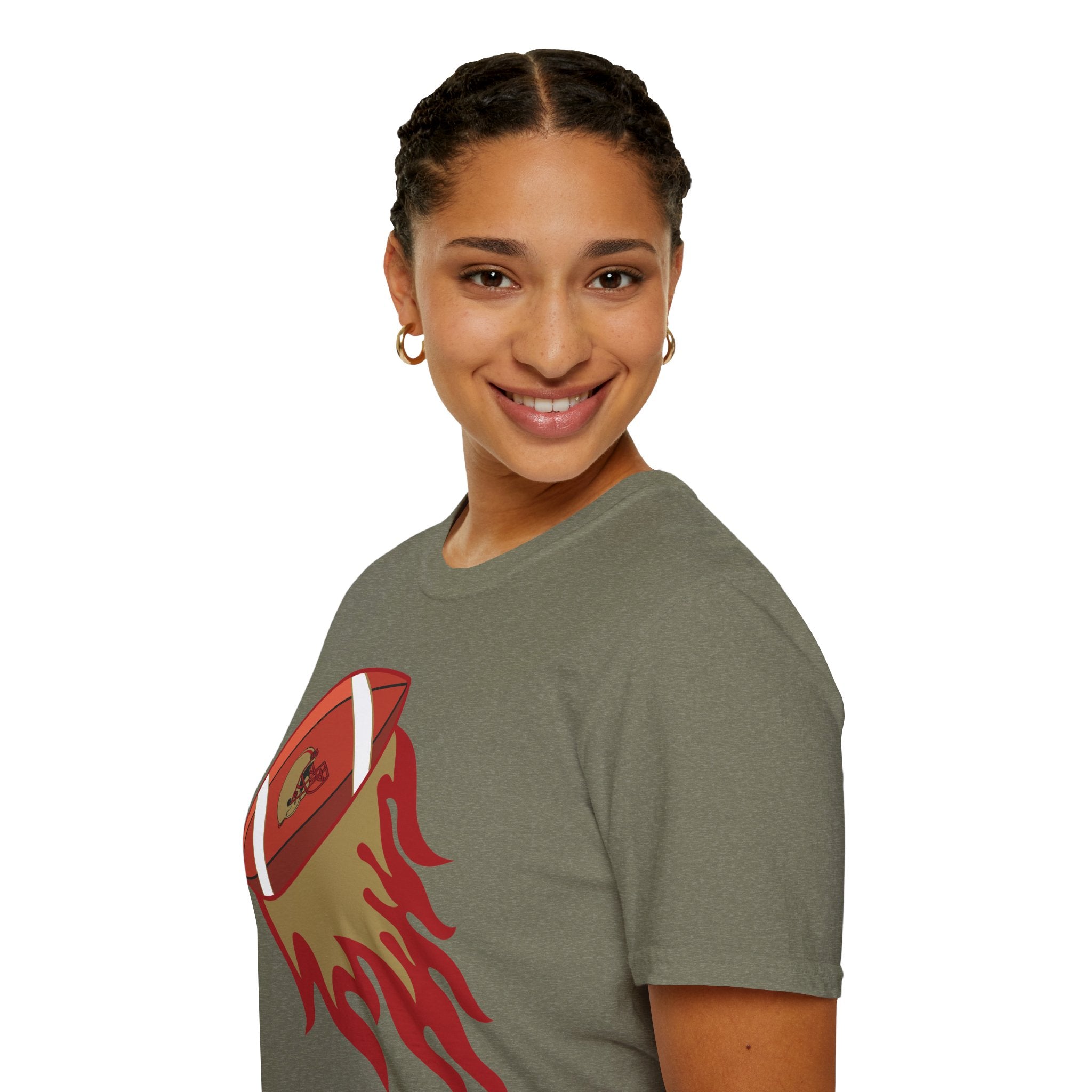 SF Football on Flare , San Francisco Shirt, Unique Fan Apparel, Football Team Game Day Shirt, Sporty Men's Women's Clothing