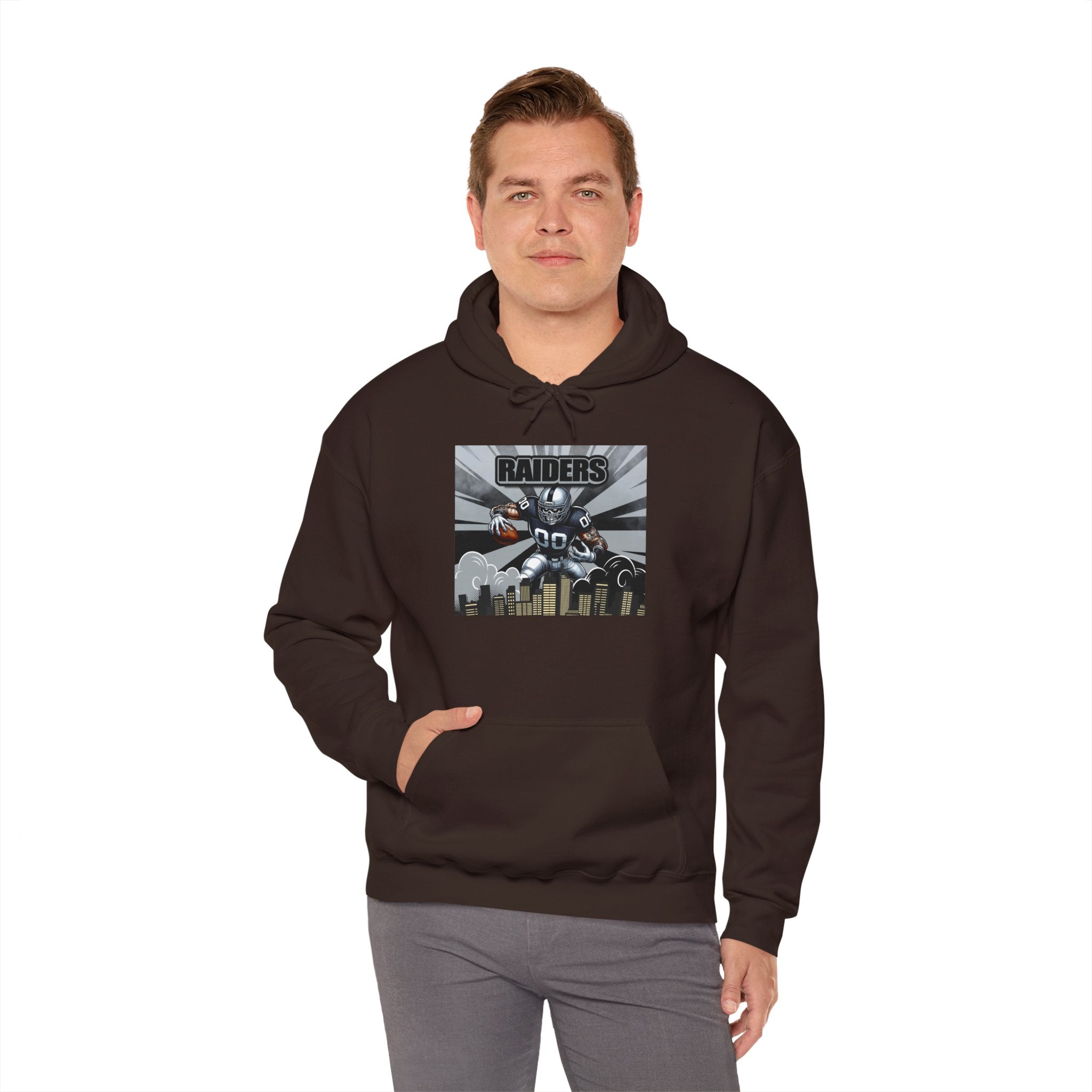 City Warrior Raiders Hoodie, Skyline Power Edition, Touchdown Raiders Hoodie, Unisex Hoodies, Raiders Football Fan Hoodie