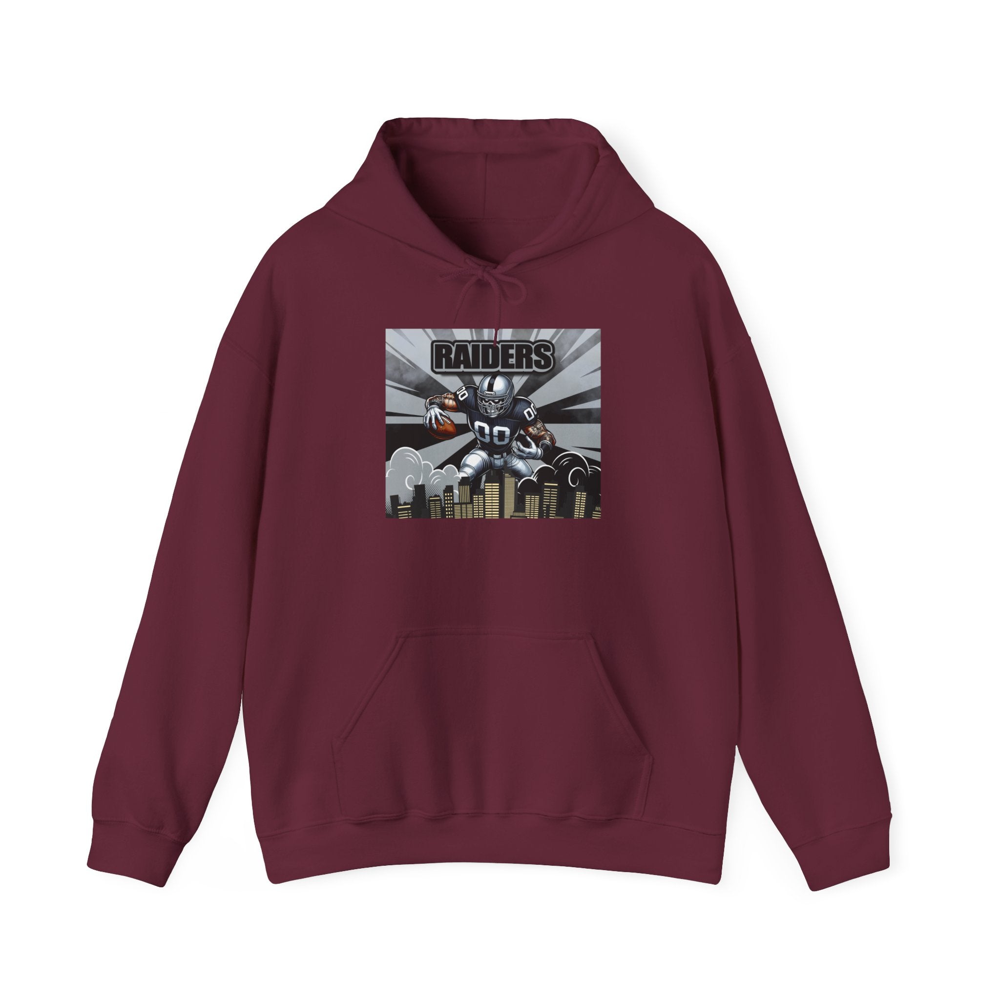 City Warrior Raiders Hoodie, Skyline Power Edition, Touchdown Raiders Hoodie, Unisex Hoodies, Raiders Football Fan Hoodie