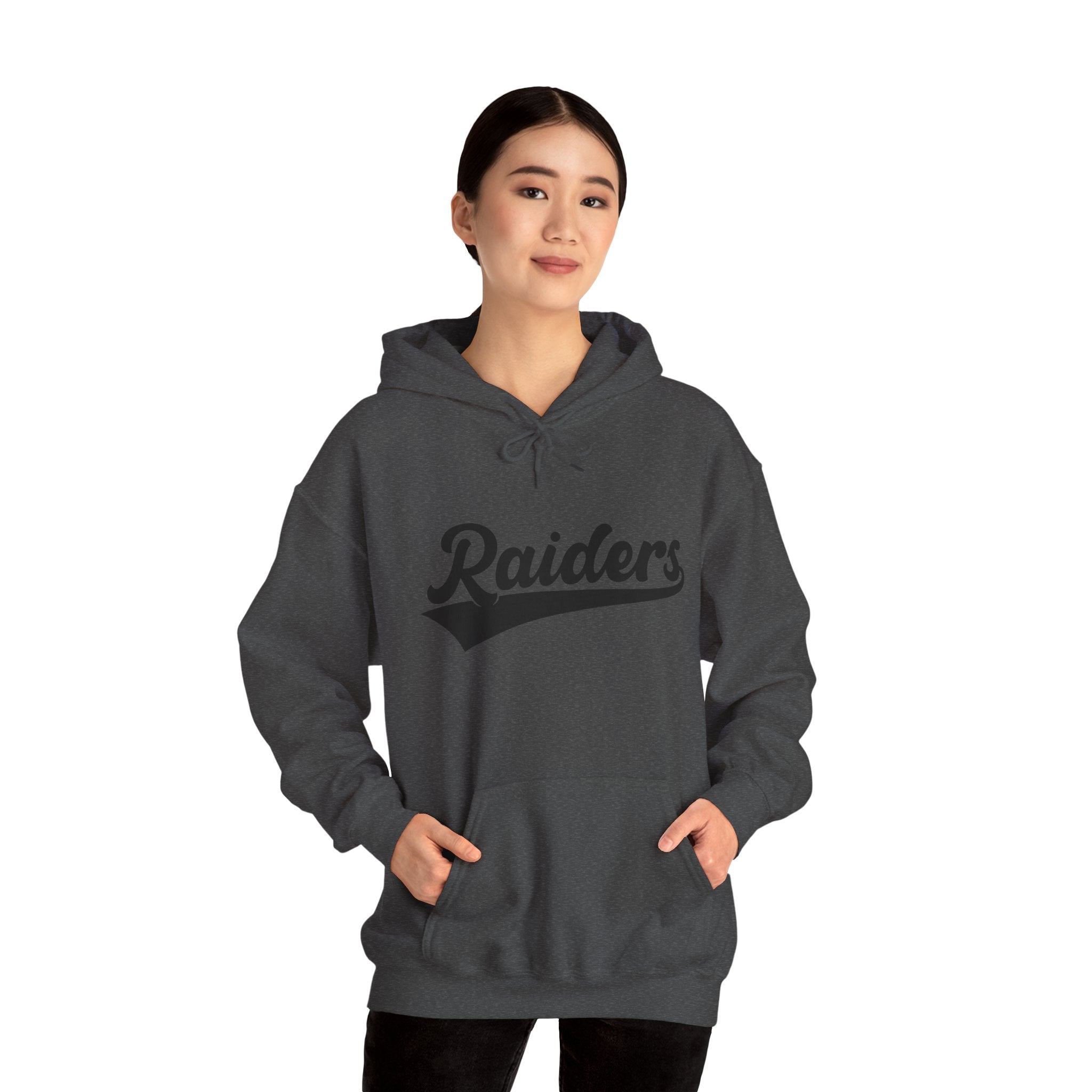 Pure Black Raiders Hoodie - Legendary Fanwear, Football Raiders Hoodie, Bold and Dominant, Ultimate Game-Day Gear, Football