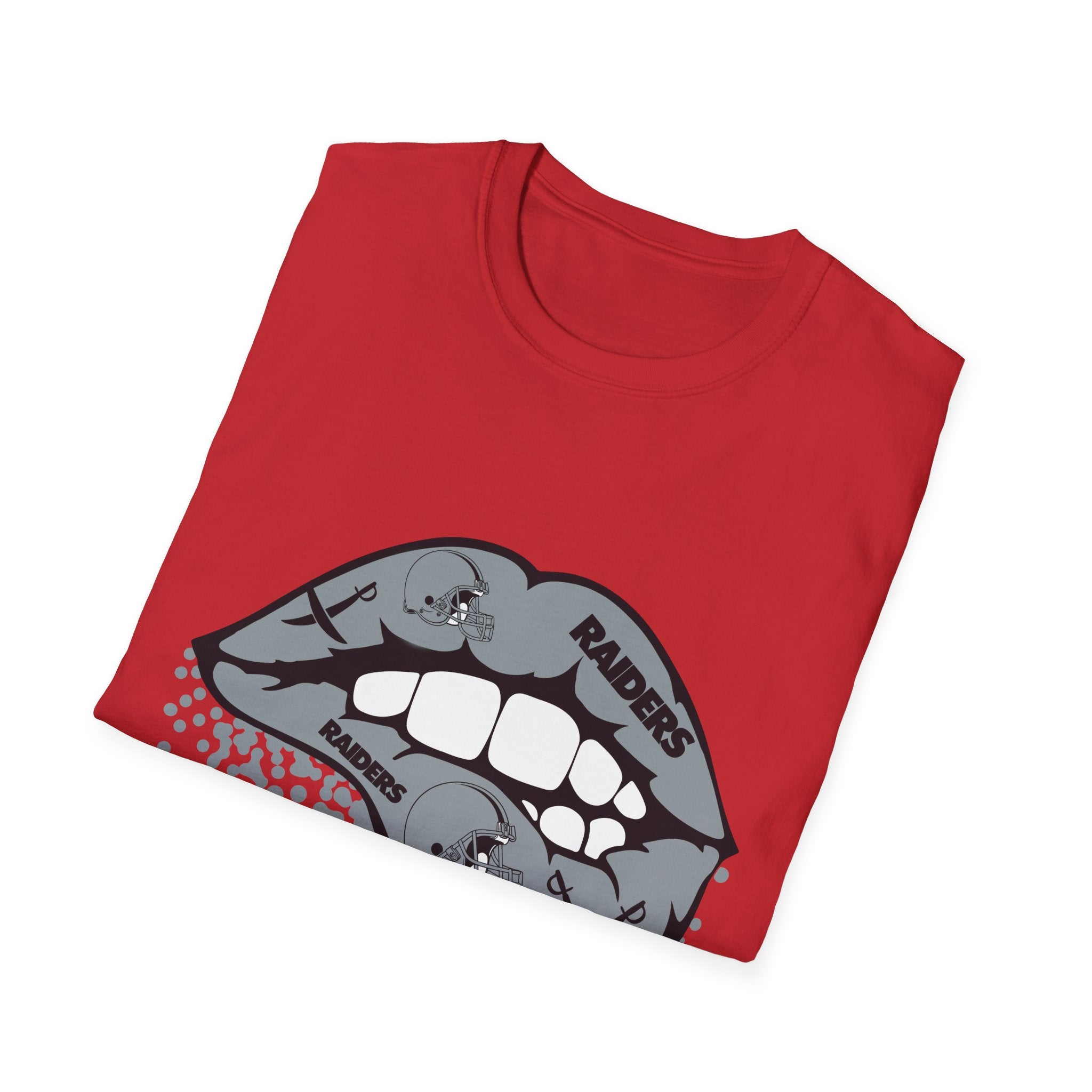Lip Bite Raiders Unisex T-Shirt -Vintage Inspired Tee, Classic Shirt, Football Fan Shirt, Team Sports Top, Soft Cotton Jersey
