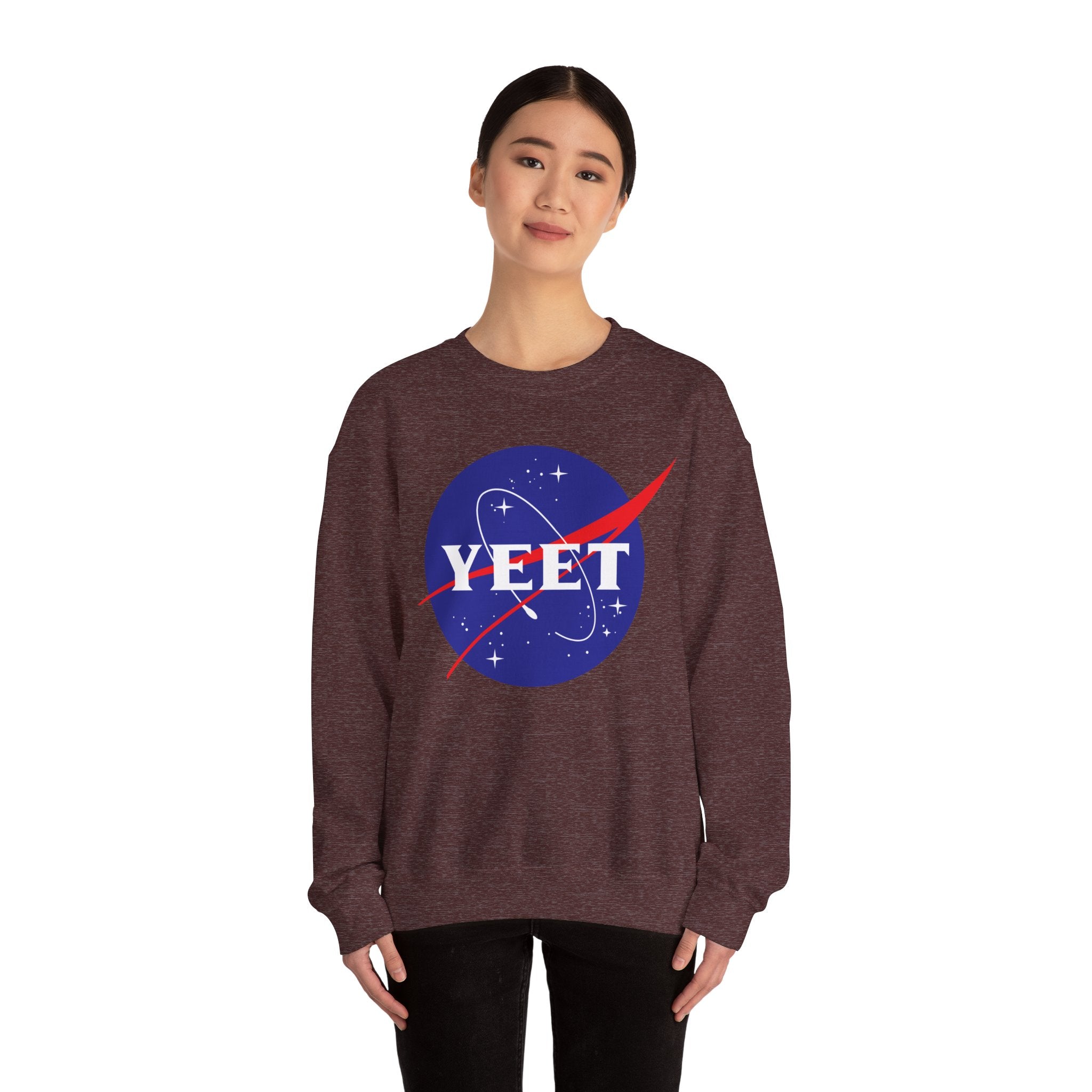 Yeet Nasa Sweatshirt Design, Sports Sweatshirt, Wrestling Fan Unisex Sweatshirt - Gift for Him or Her, Casual Outwear, Heavy Blend Crewneck Sweatshirt