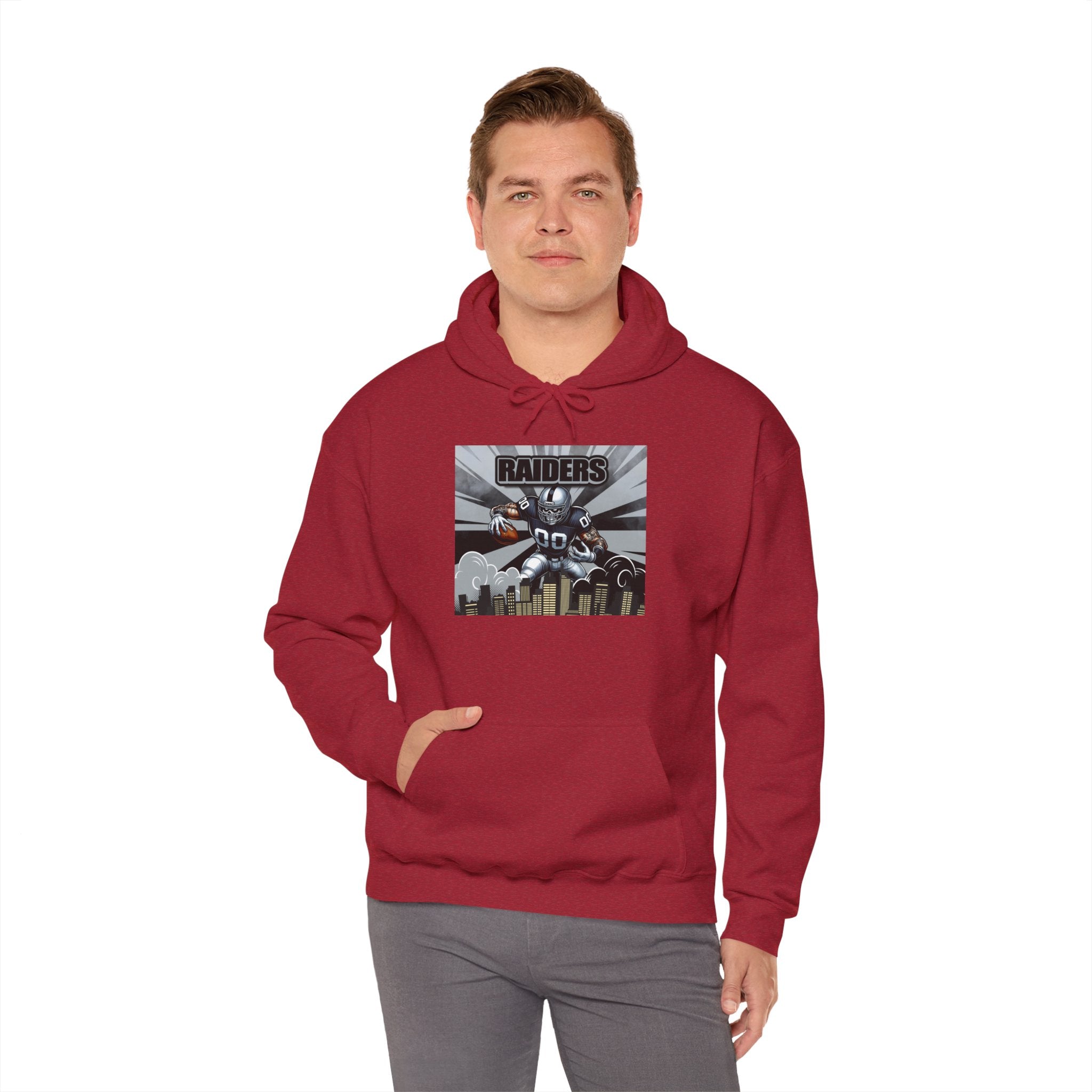 City Warrior Raiders Hoodie, Skyline Power Edition, Touchdown Raiders Hoodie, Unisex Hoodies, Raiders Football Fan Hoodie