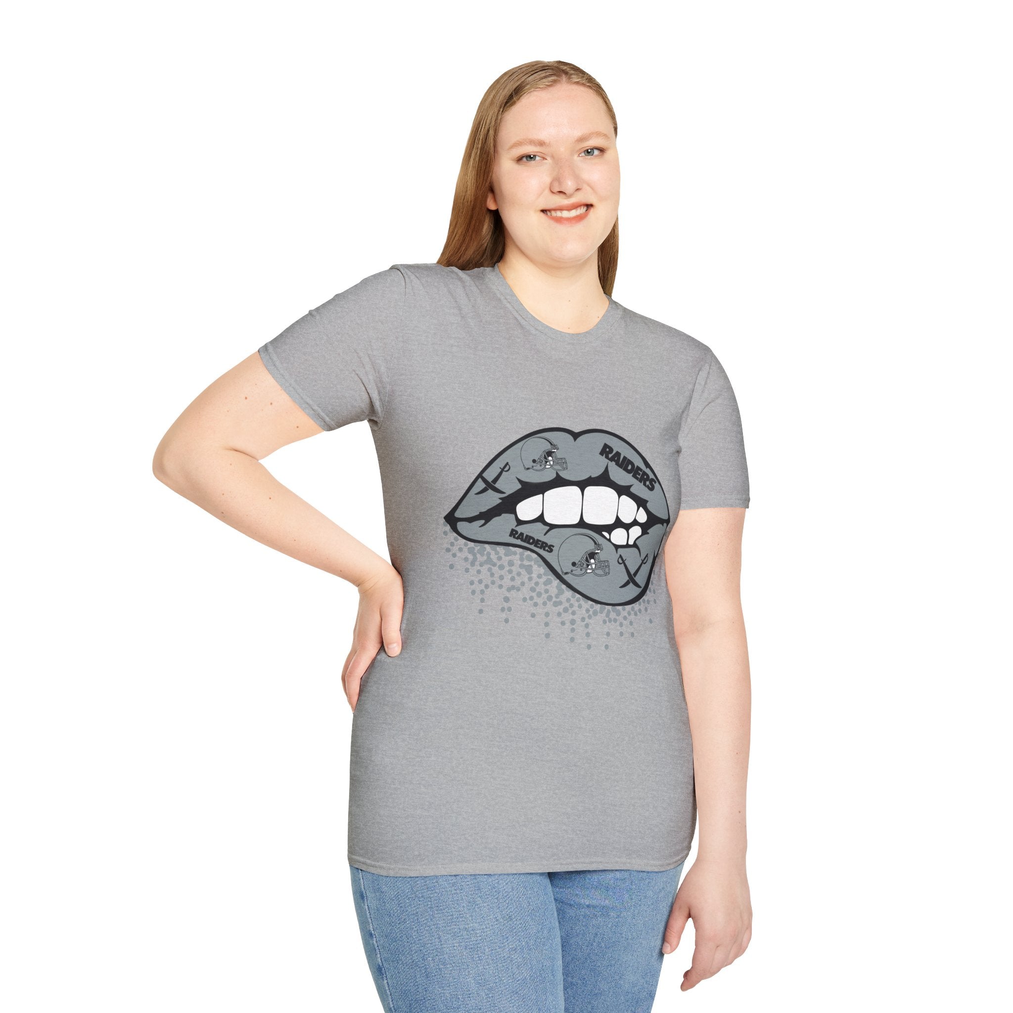Lip Bite Raiders Unisex T-Shirt -Vintage Inspired Tee, Classic Shirt, Football Fan Shirt, Team Sports Top, Soft Cotton Jersey
