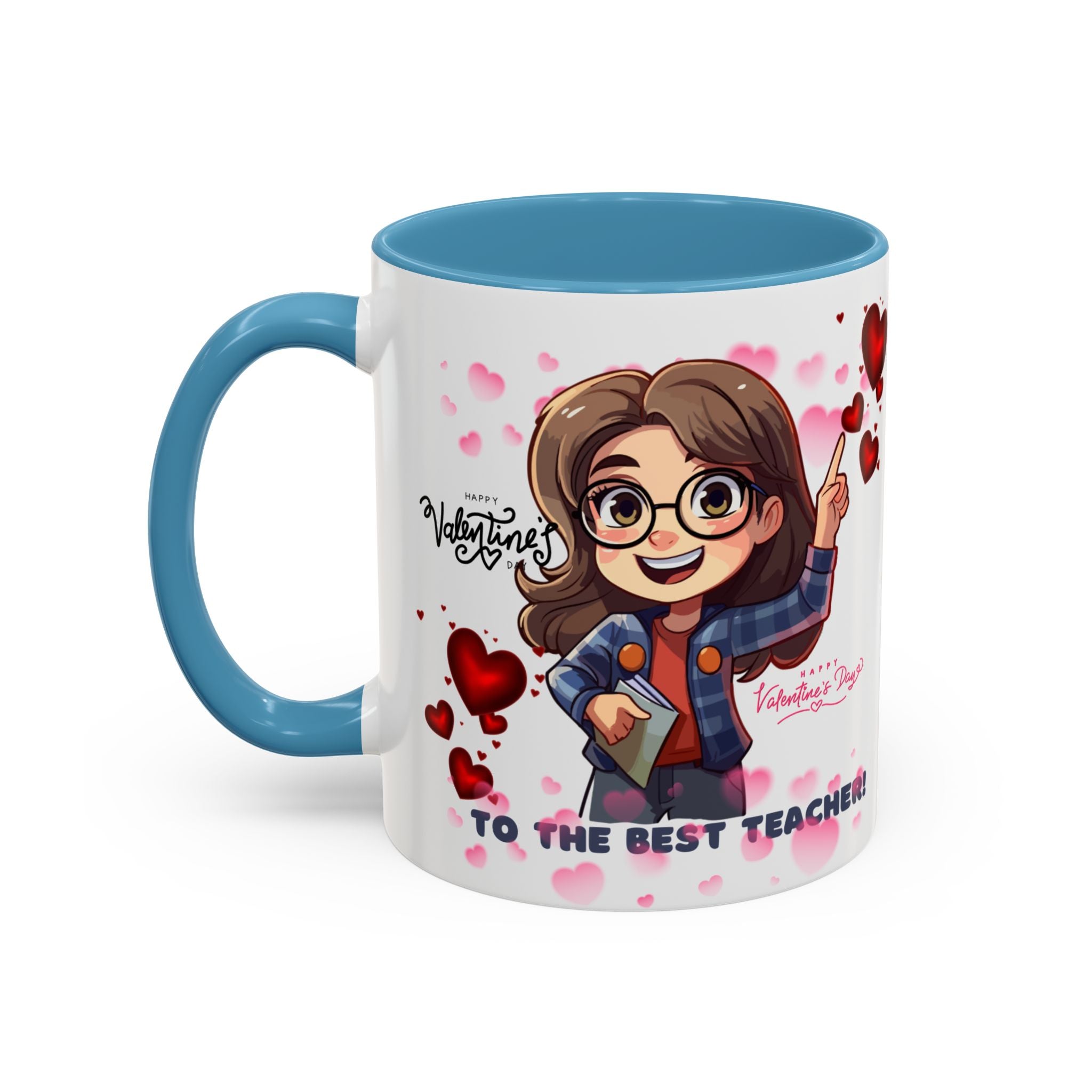 Teachers Gift Valentine's Design, Holiday Drinkware, Valentines, Christmas Birthday Gifts for Teachers, Coffee Mug for Teacher Valentines Day,