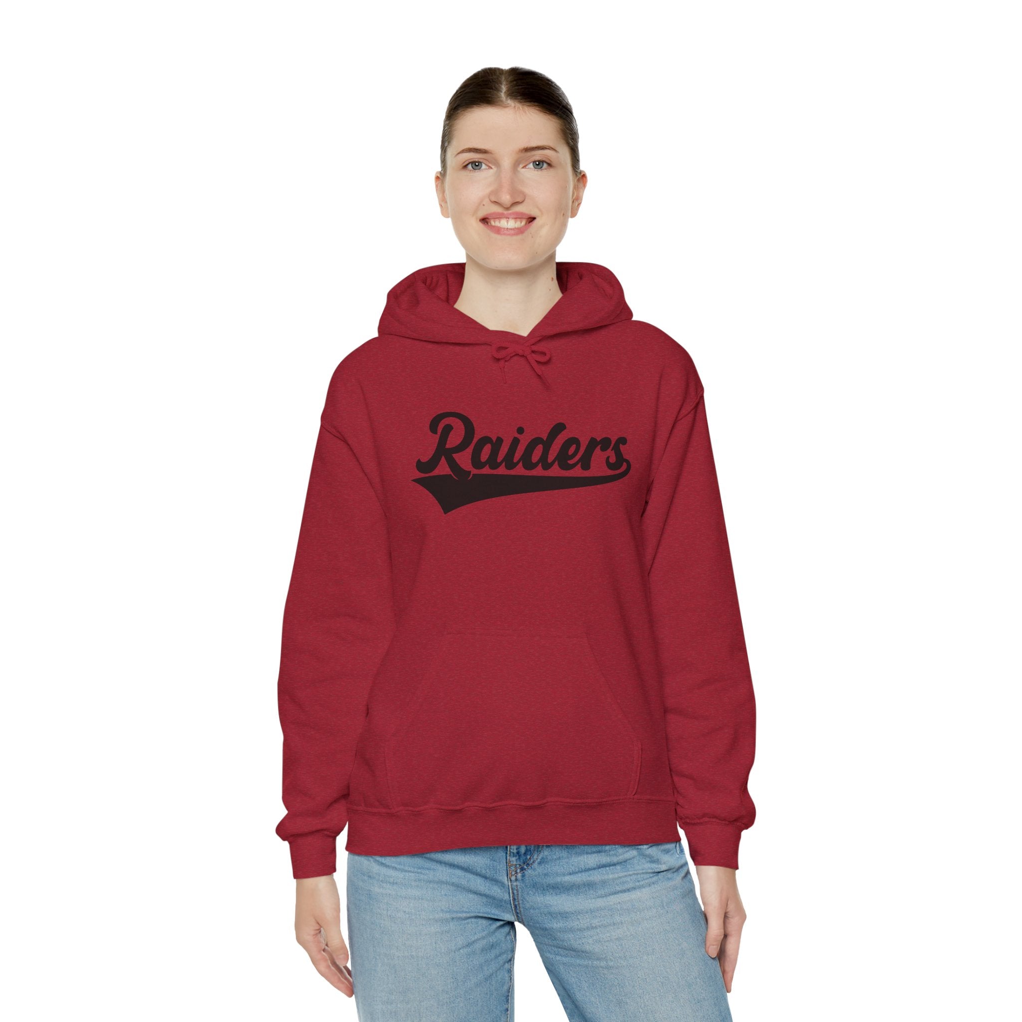 Pure Black Raiders Hoodie - Legendary Fanwear, Football Raiders Hoodie, Bold and Dominant, Ultimate Game-Day Gear, Football