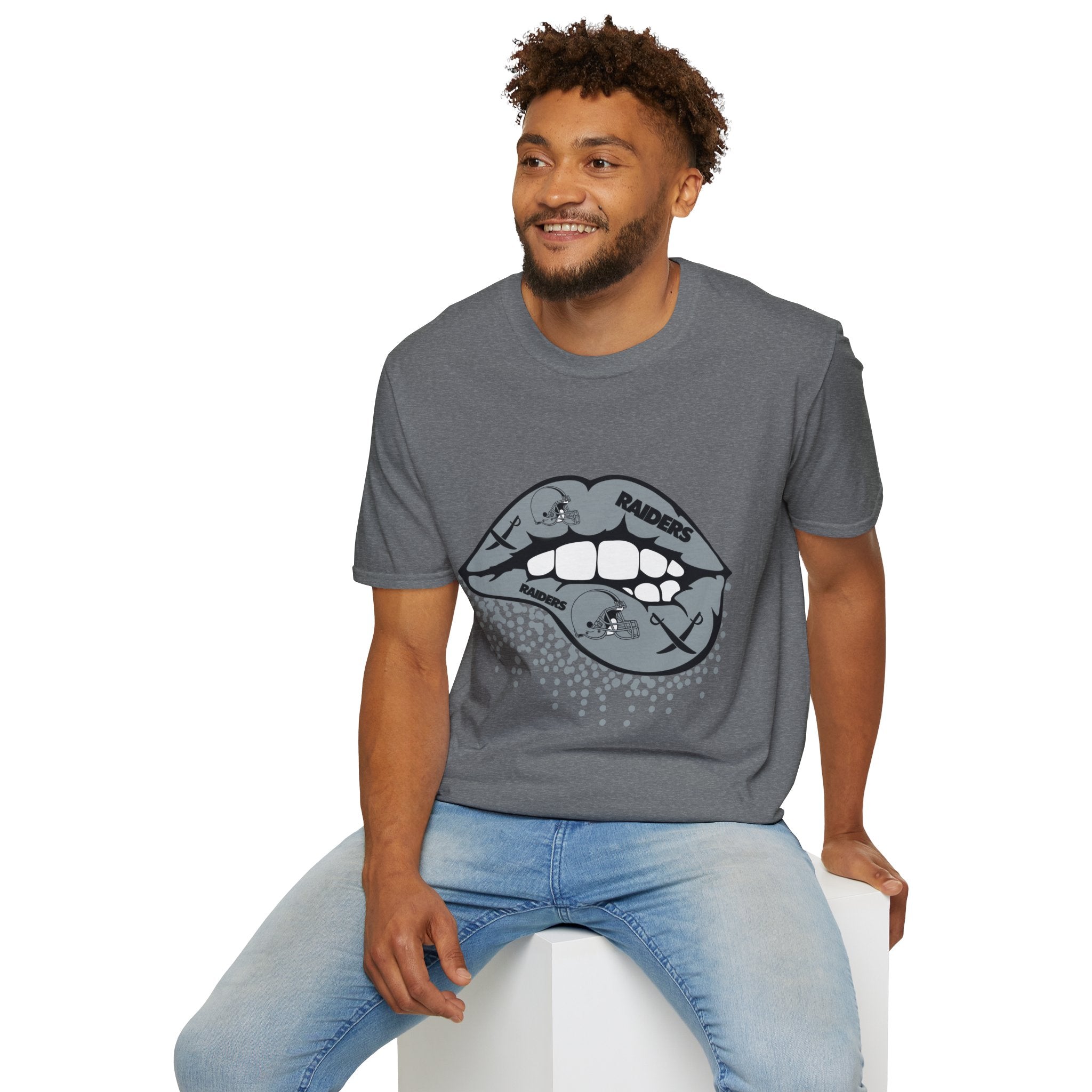 Lip Bite Raiders Unisex T-Shirt -Vintage Inspired Tee, Classic Shirt, Football Fan Shirt, Team Sports Top, Soft Cotton Jersey