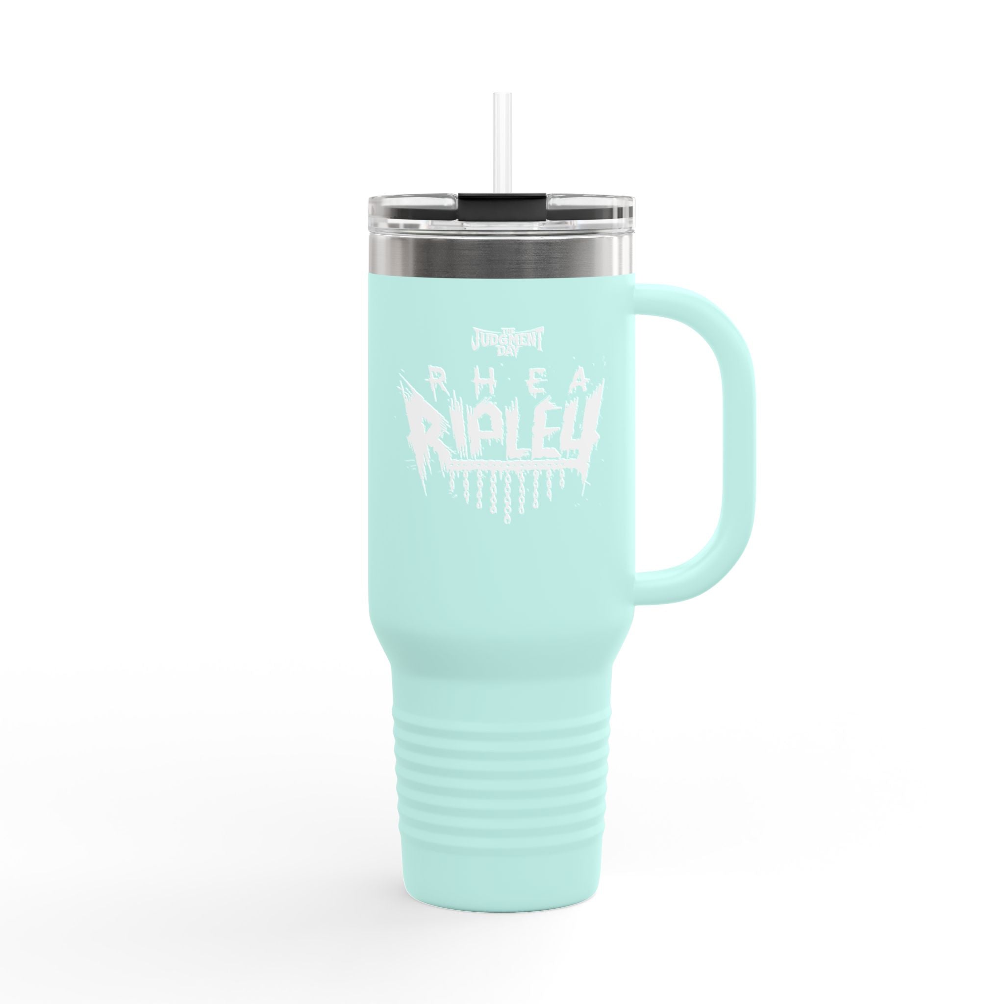 "The Judgement Day" Rhea Ripley White Graphic Design, Insulated Travel Mug, Gift for Her Gift for Him - 40oz, Gift for Her, Gift for Him