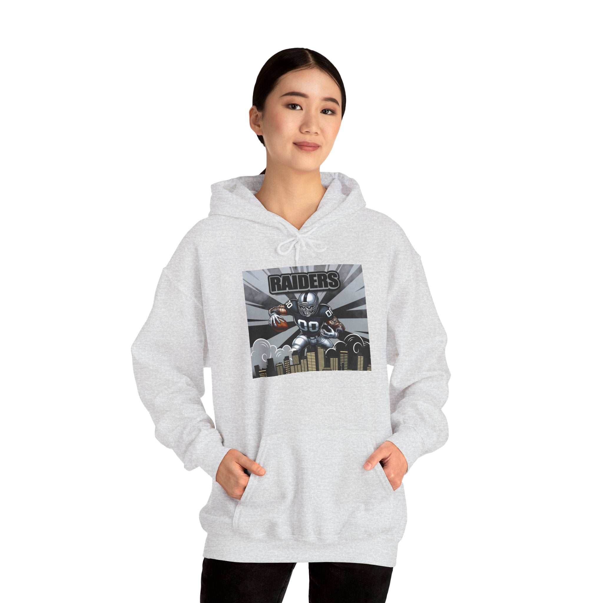 City Warrior Raiders Hoodie, Skyline Power Edition, Touchdown Raiders Hoodie, Unisex Hoodies, Raiders Football Fan Hoodie
