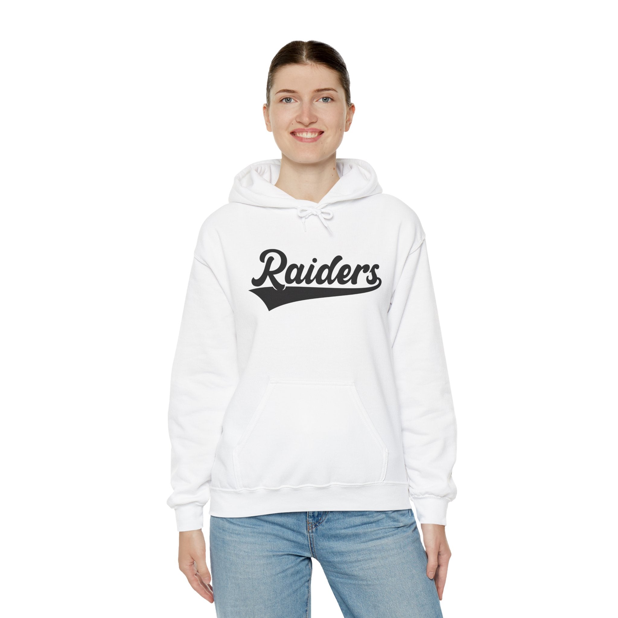 Pure Black Raiders Hoodie - Legendary Fanwear, Football Raiders Hoodie, Bold and Dominant, Ultimate Game-Day Gear, Football