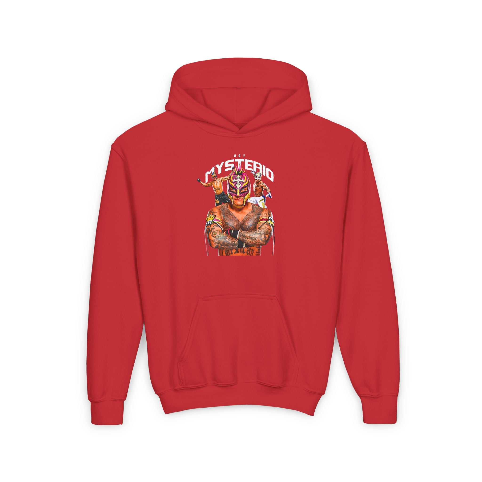 Rey Mysterio Graphic Design, Sports Fan Kids Hoodies - Youth Heavy Blend Hooded Sweatshirt, Unisex Wrestling Fan Hoodies, Gift for Her-Him, Casual Outwear