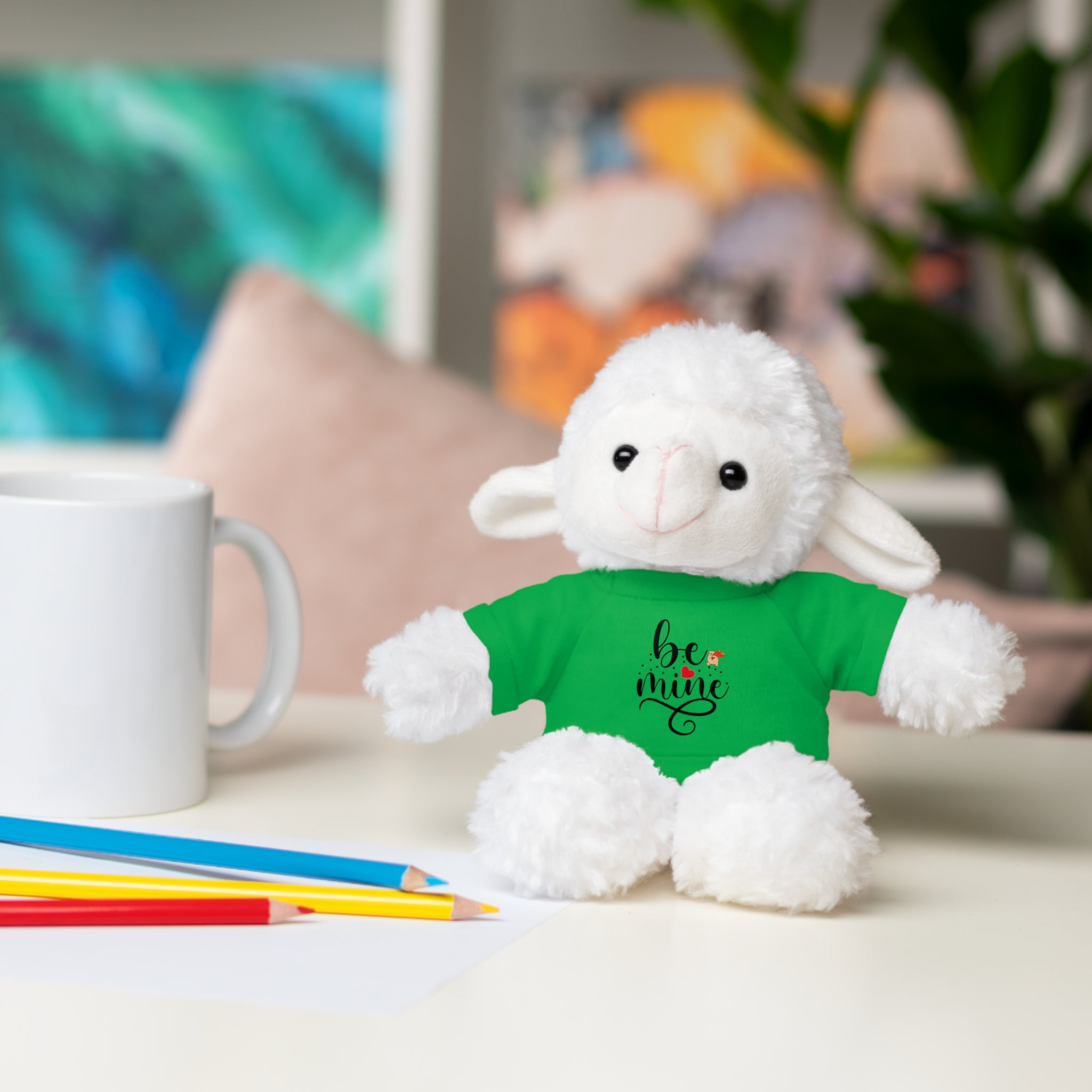 Lovely Panda Plushy, Be Mine, Stuffed Animals Shirt Printed, Suitable for Soft Valentine's Day Gift for Her, Him