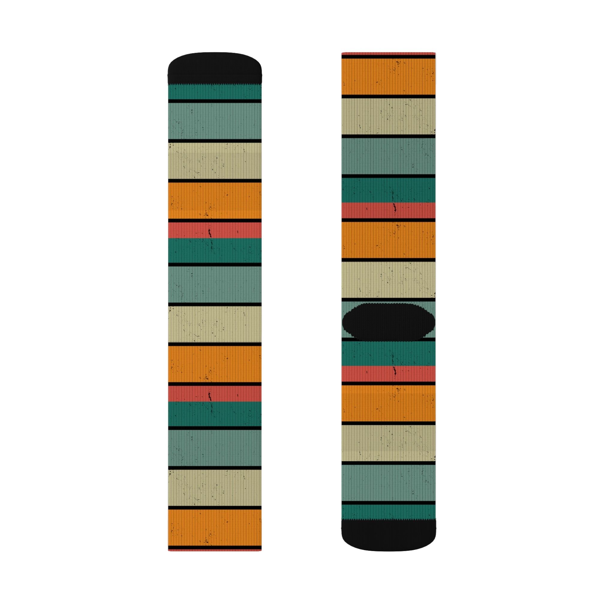 Colorful Retro Classic Striped Socks, Cute Athletic Crew socks, Patterned Socks Warm Crew Socks, Socks for everyday wear