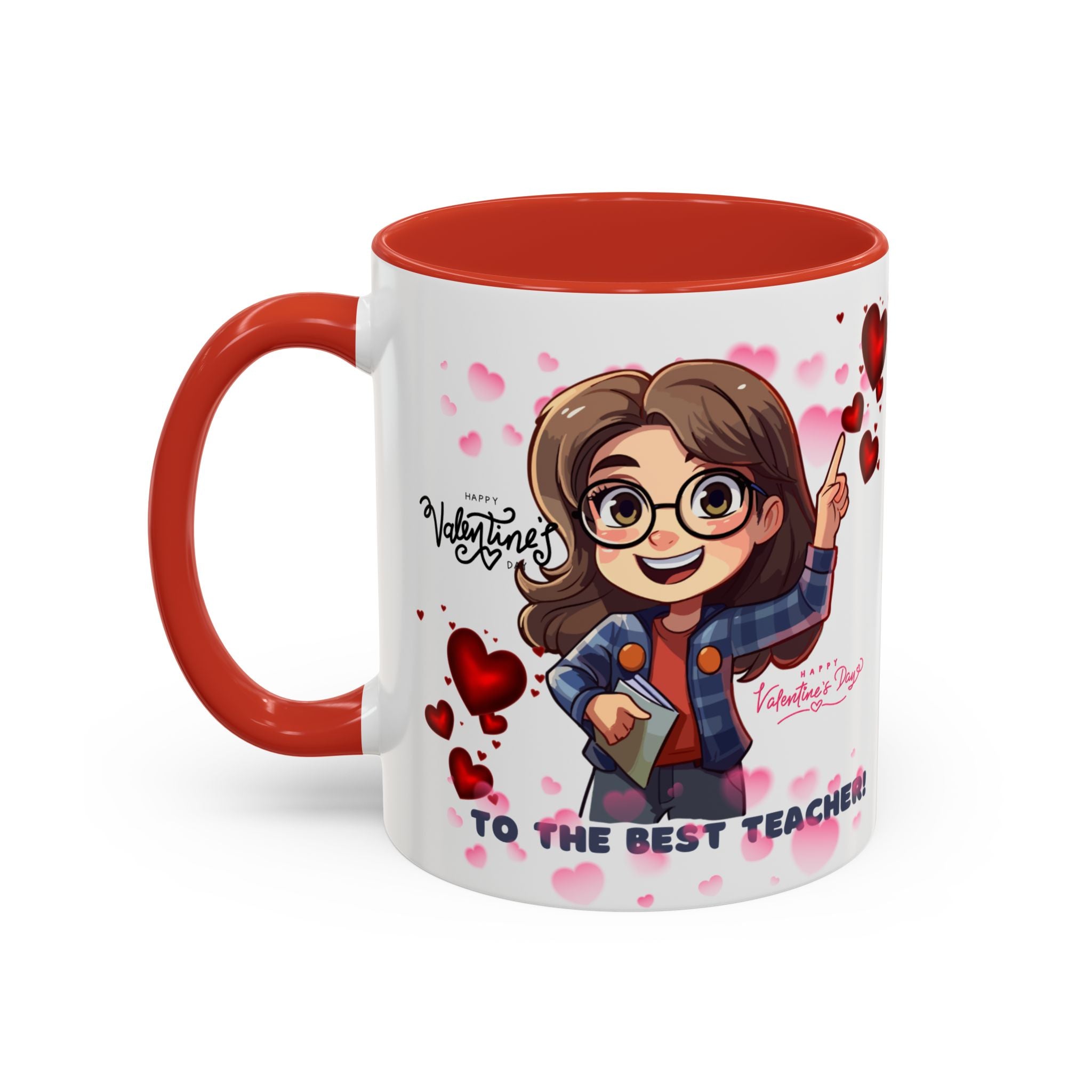 Teachers Gift Valentine's Design, Holiday Drinkware, Valentines, Christmas Birthday Gifts for Teachers, Coffee Mug for Teacher Valentines Day,