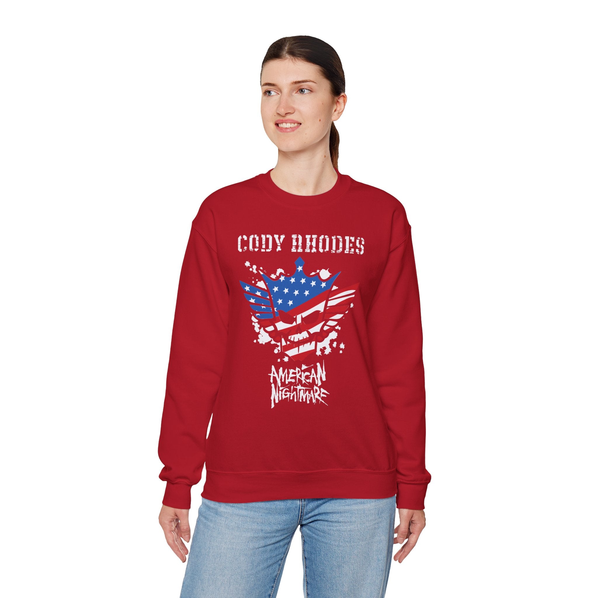 Cody Rhodes American Nightmare, Wrestling Fan Unisex Sweatshirt - Gift for Him or Her, Casual Outwear, Graphic Design, Heavy Blend Sweatshirt